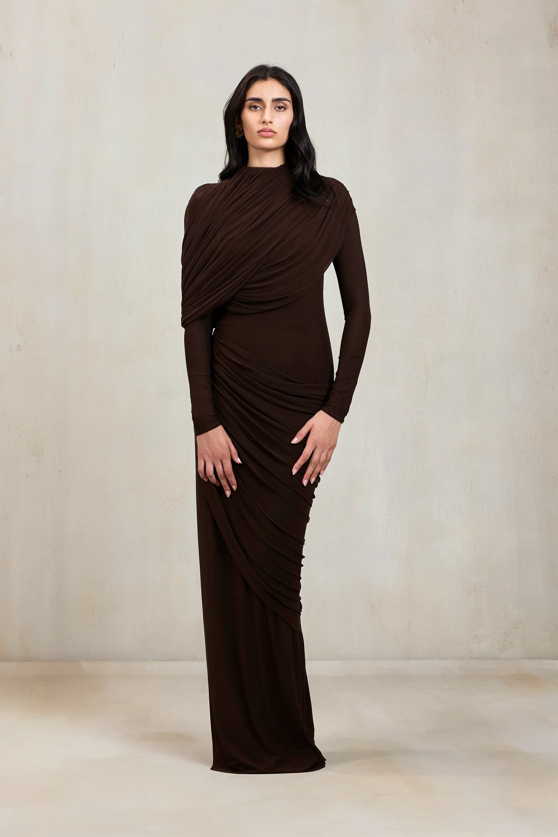 Donna Maxi Dress in Brown