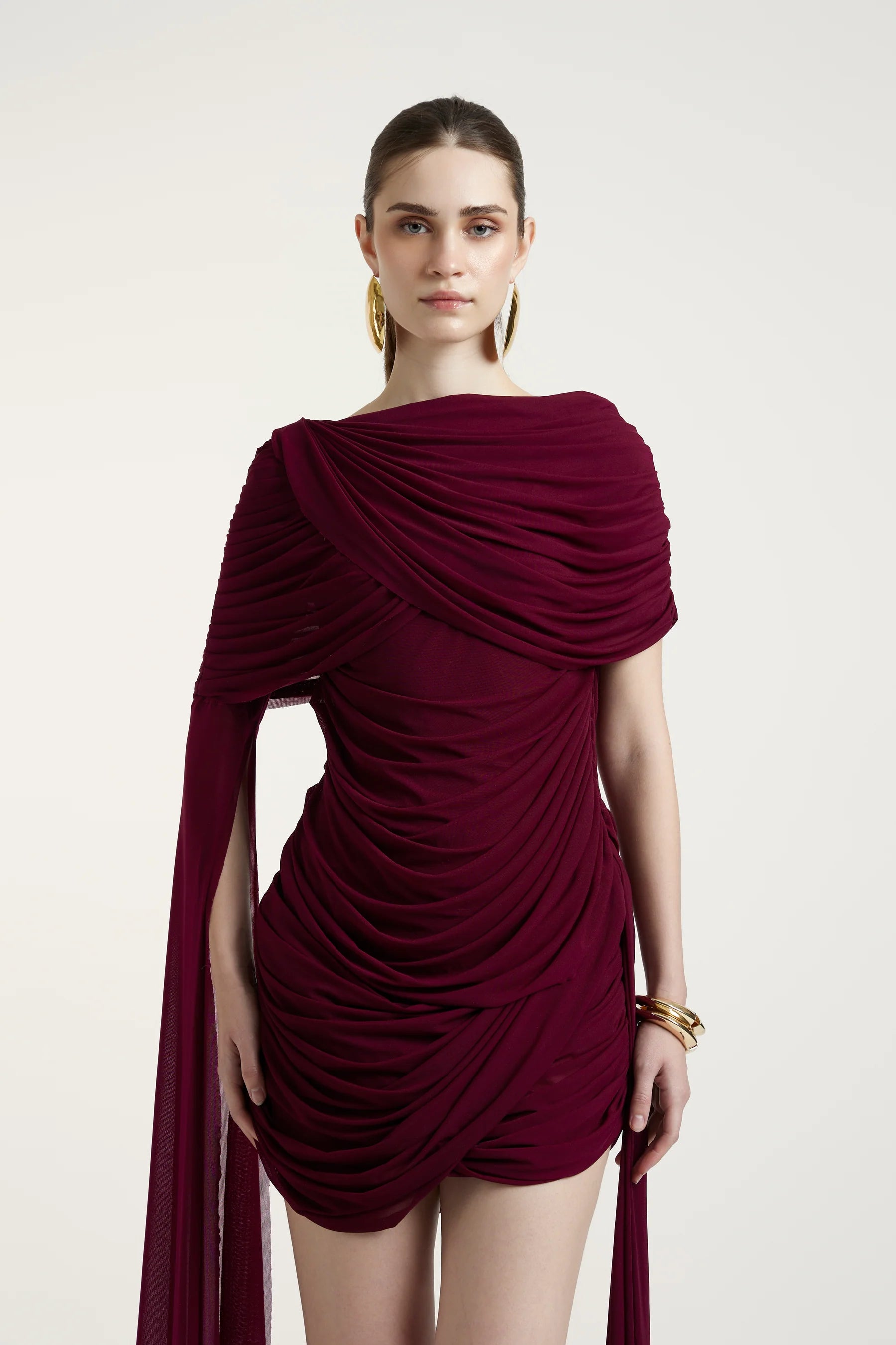 Nicole Mini Dress in Purple
