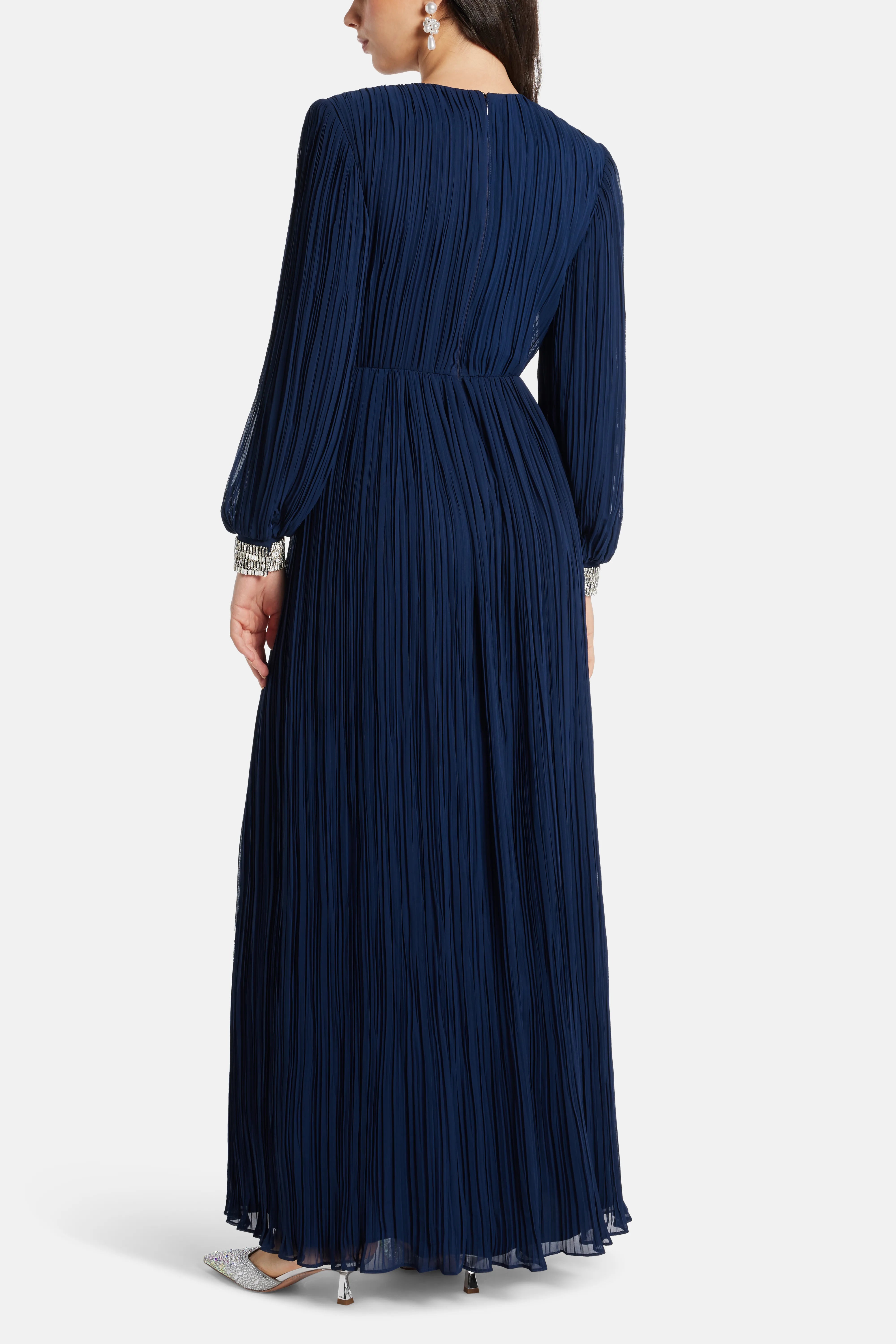 Danita Embellished Evening Dress in Blue