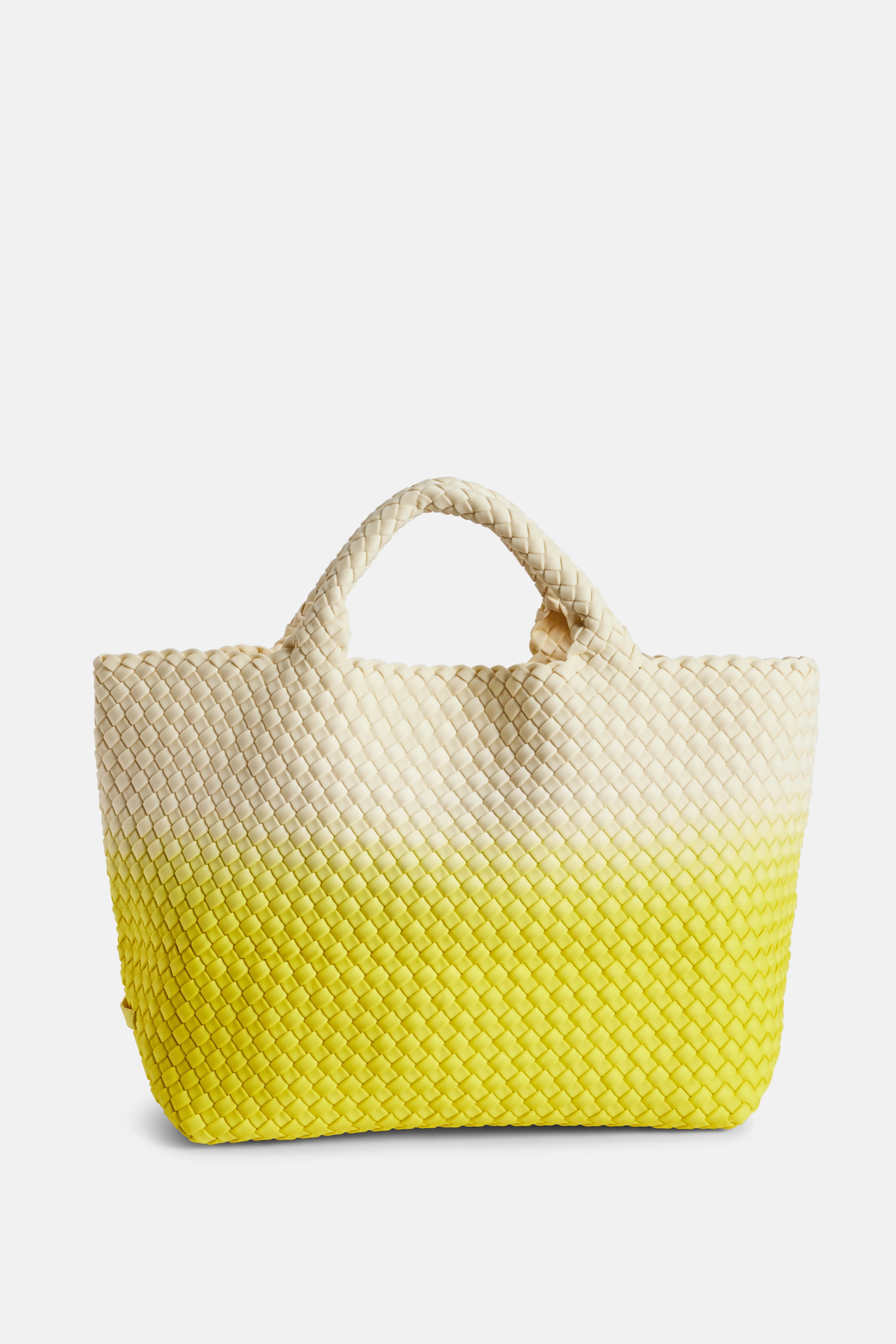 St Barths Medium Tote Bag in Yellow and Nude