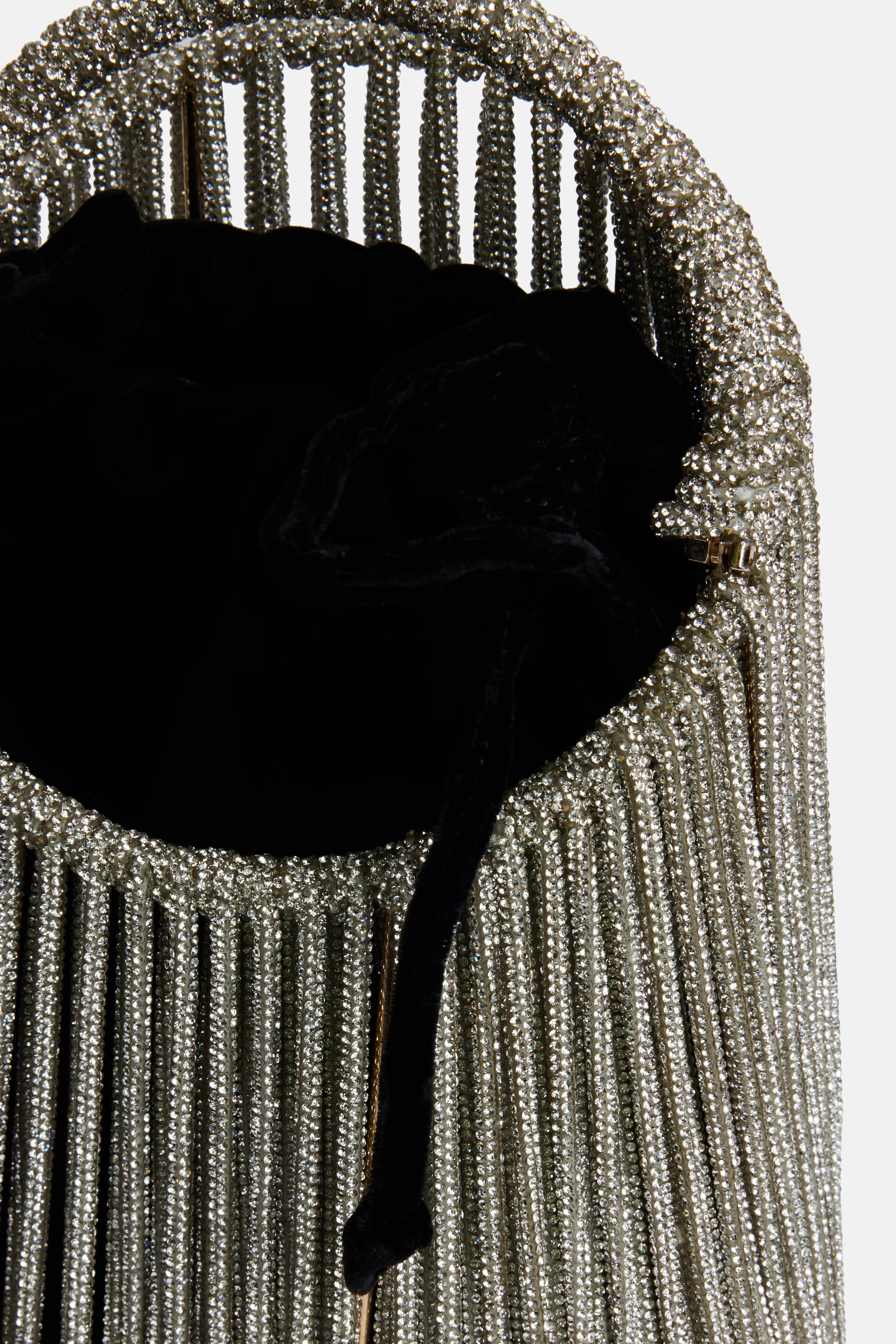 Electra Crystals Top Handle Bag in Black