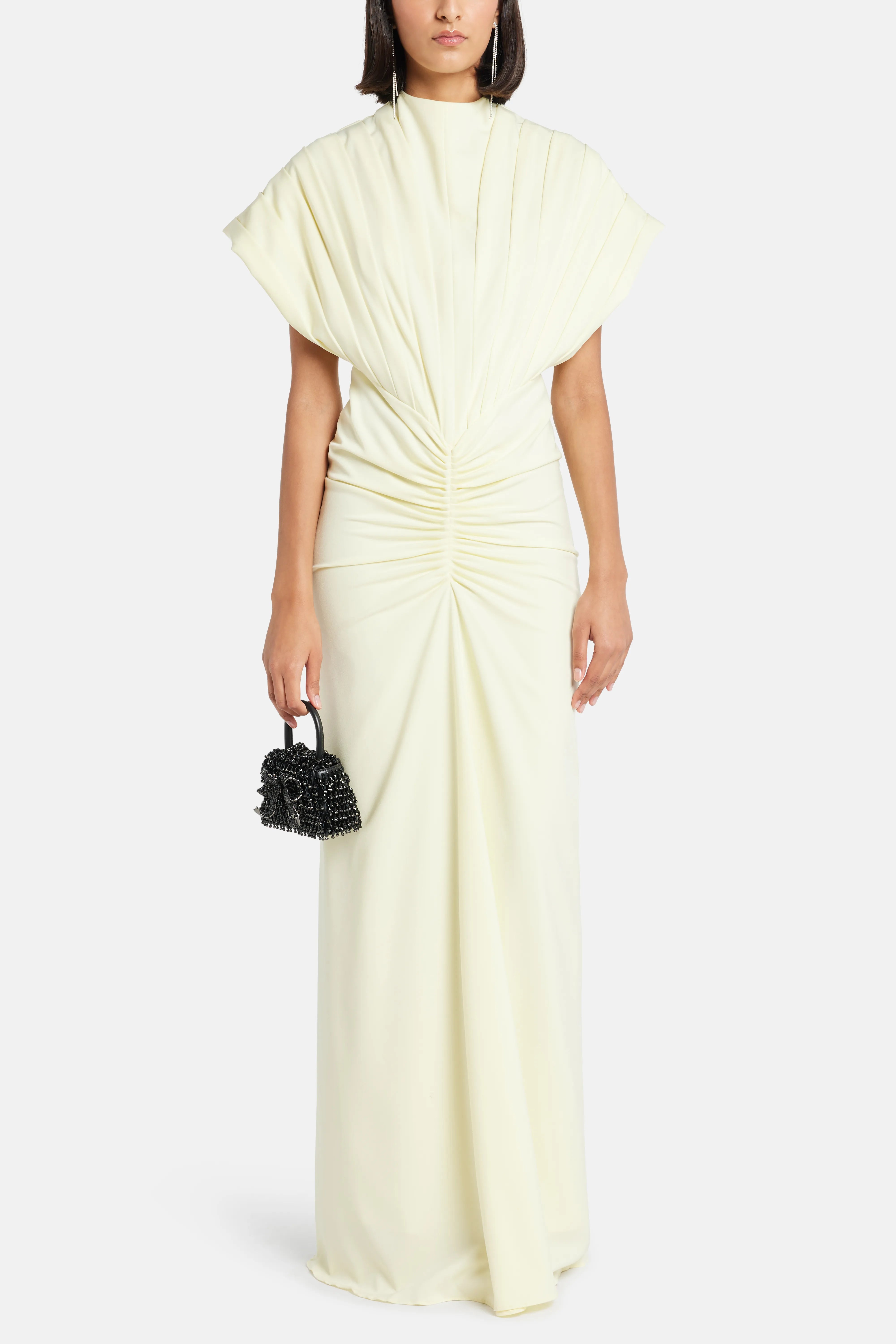 فستان جانيت ماكسي باللون الأصفر