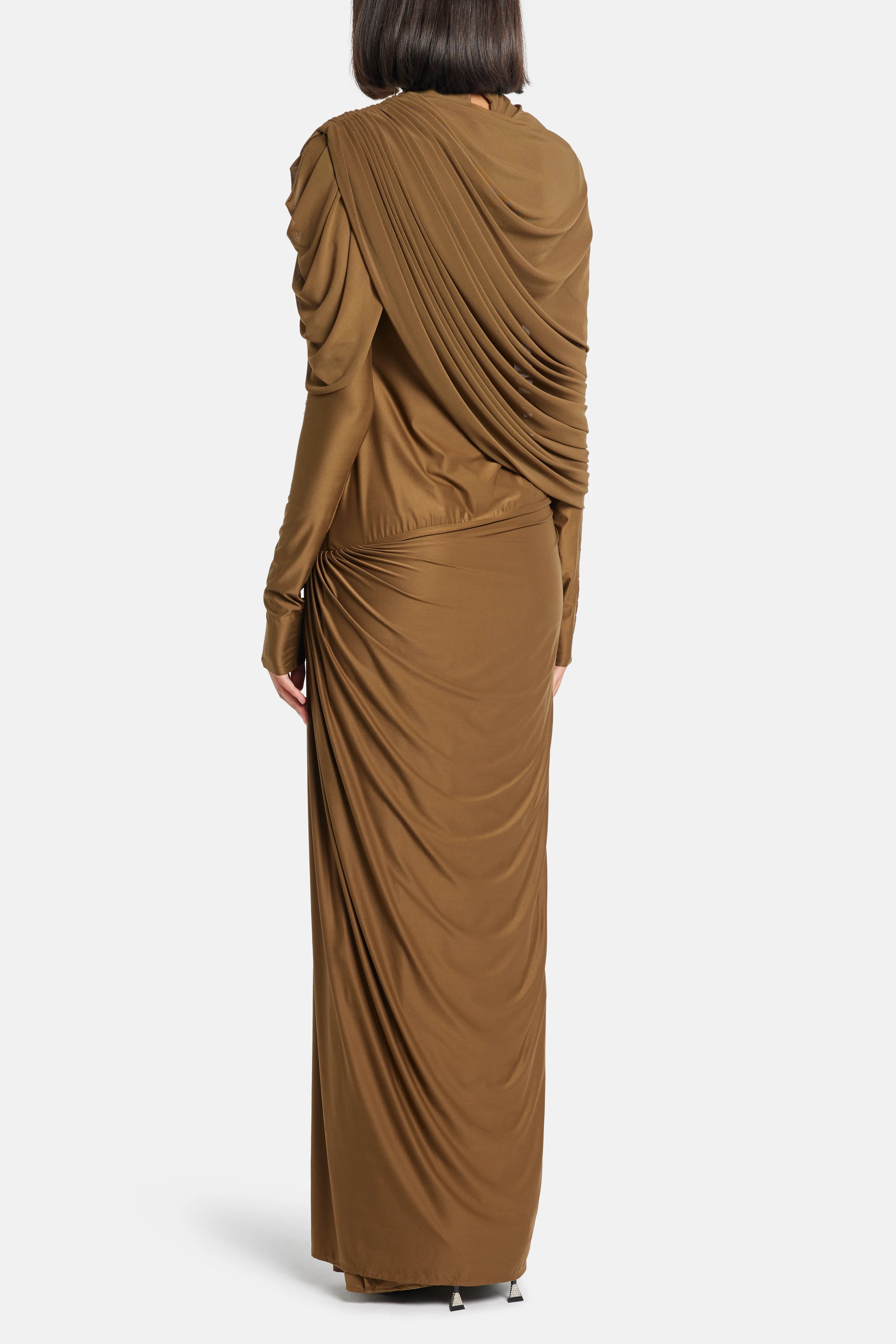 فستان ماكسي بولينا باللون الأخضر