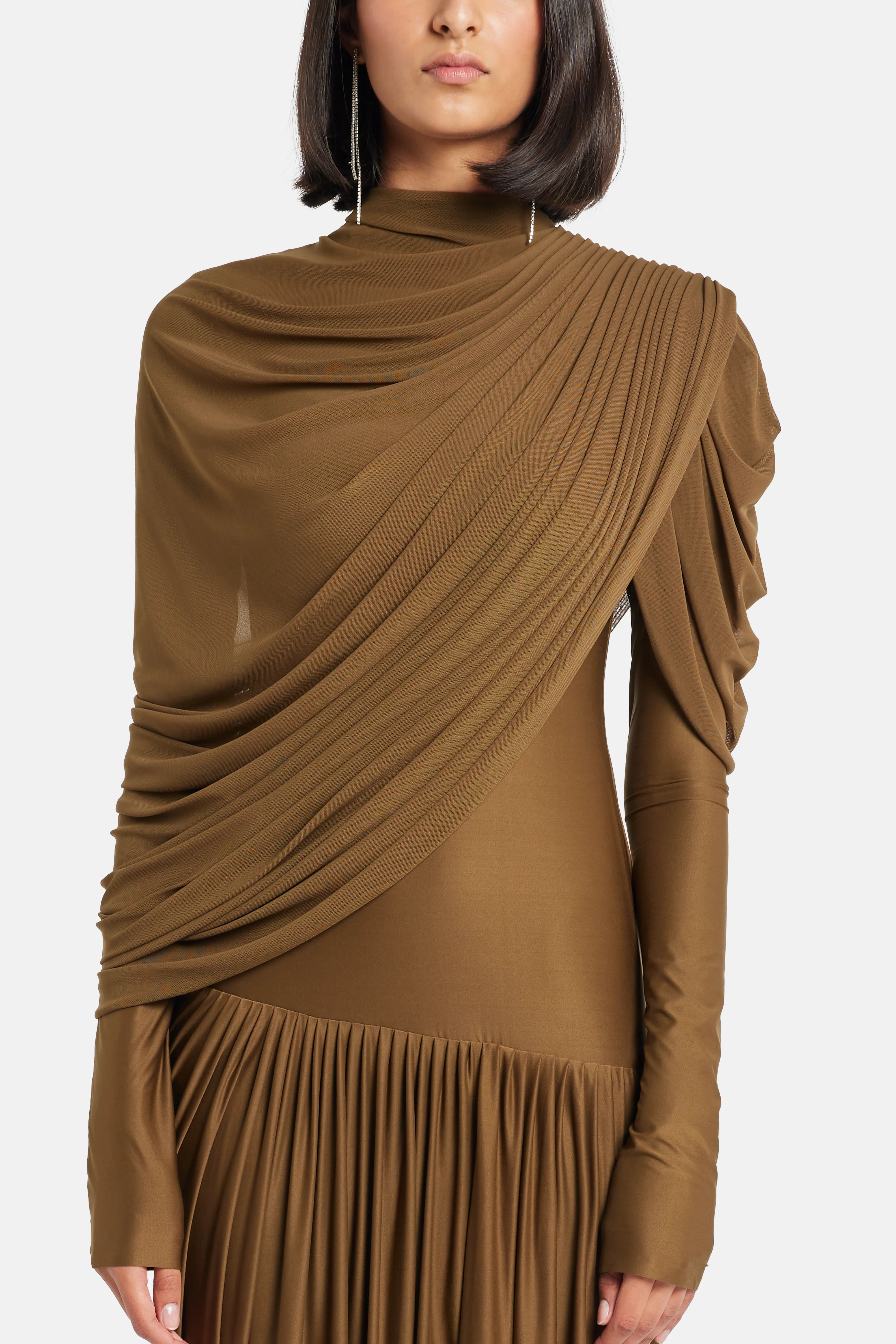 فستان ماكسي بولينا باللون الأخضر