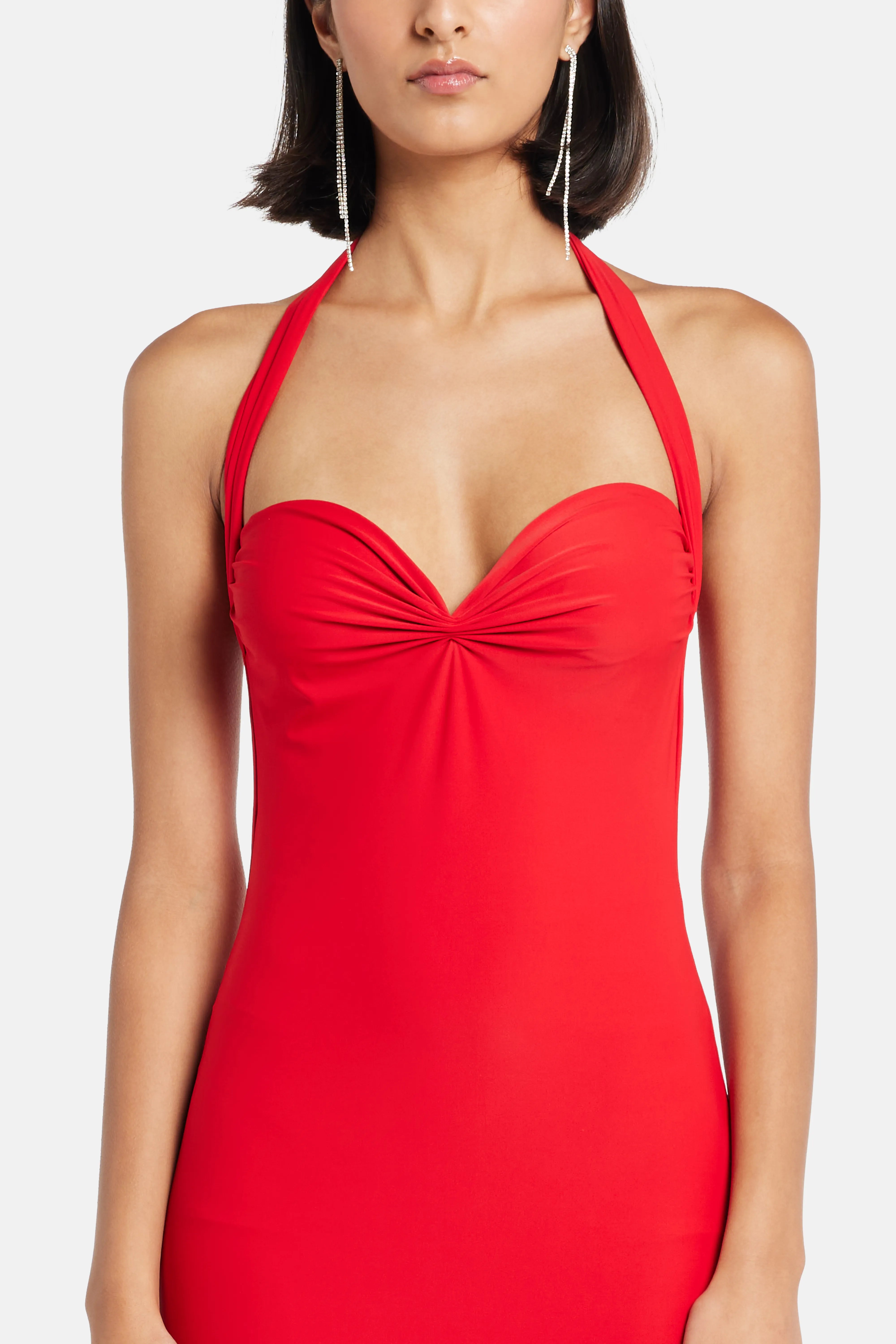 Berta Maxi Dress in Red With Scarf