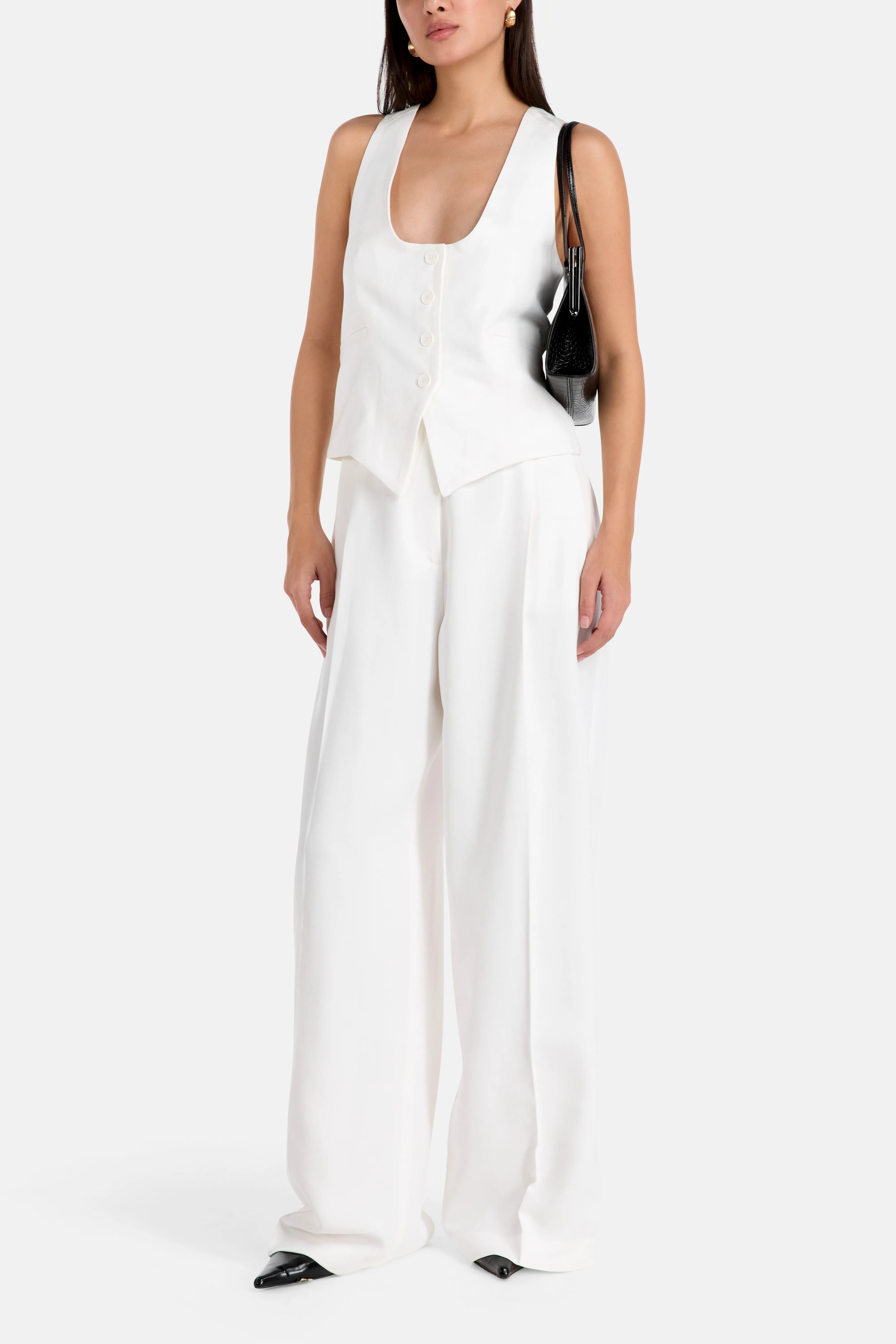 Cala Sleeveless Cotton Top in White