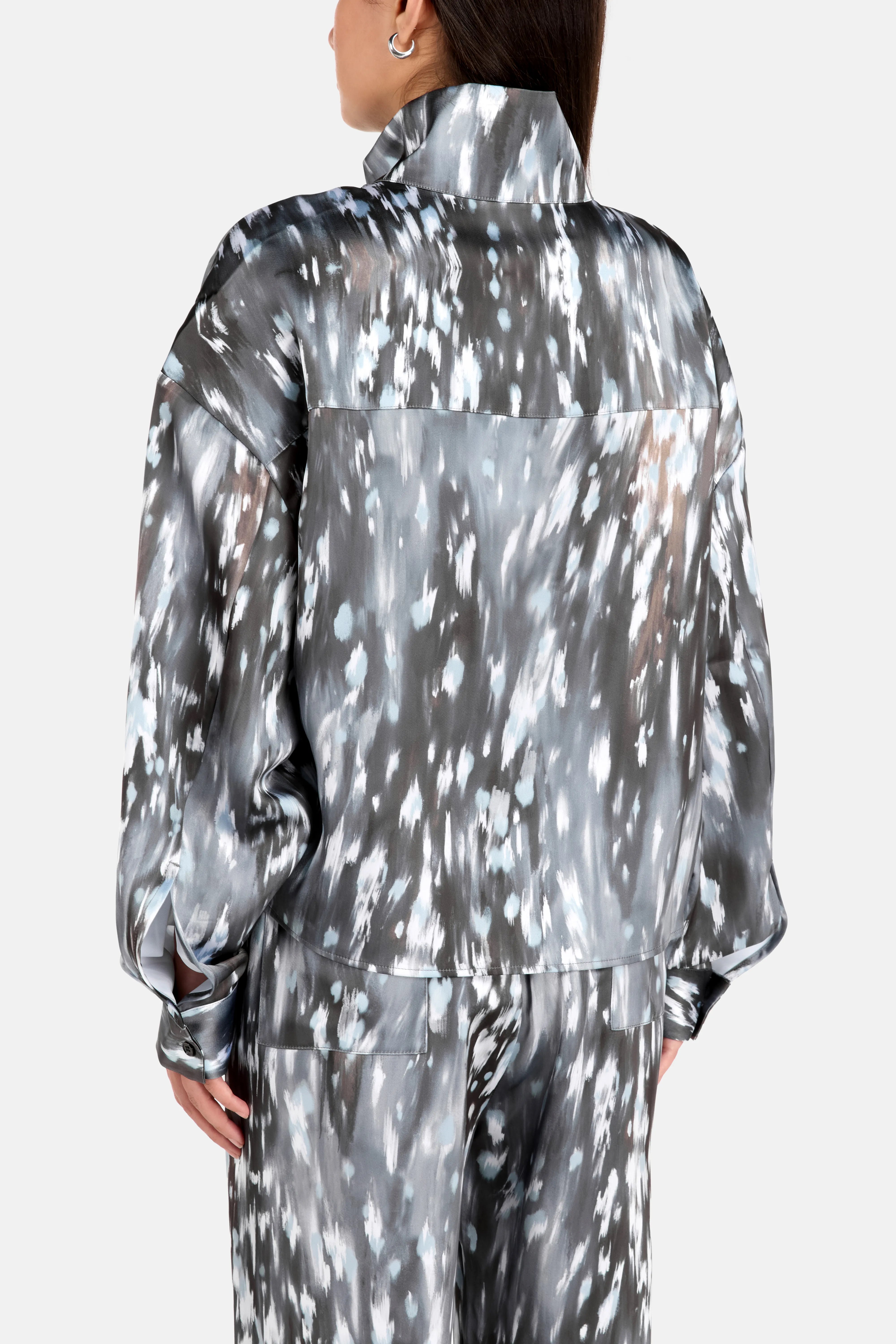 Vannilia Patterned Blouse in Grey