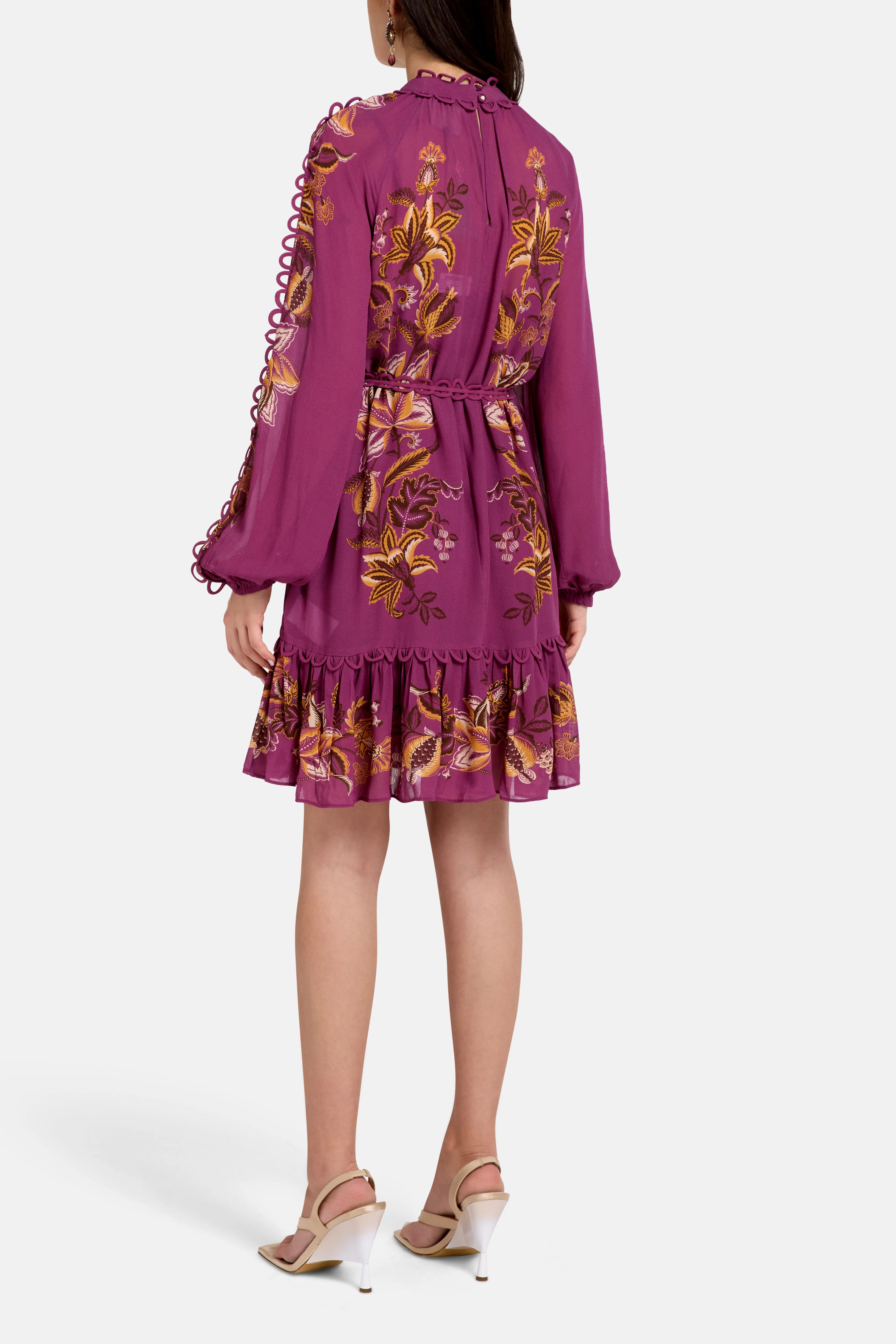 Delicate Chintz Mini Dress in Pink