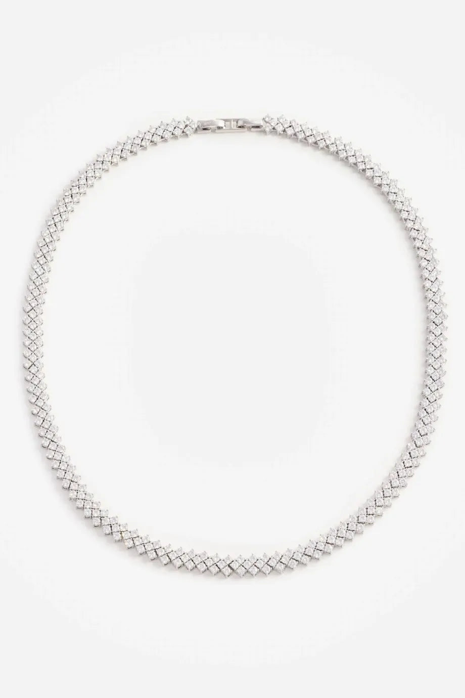 Crystal Necklace in Silver
