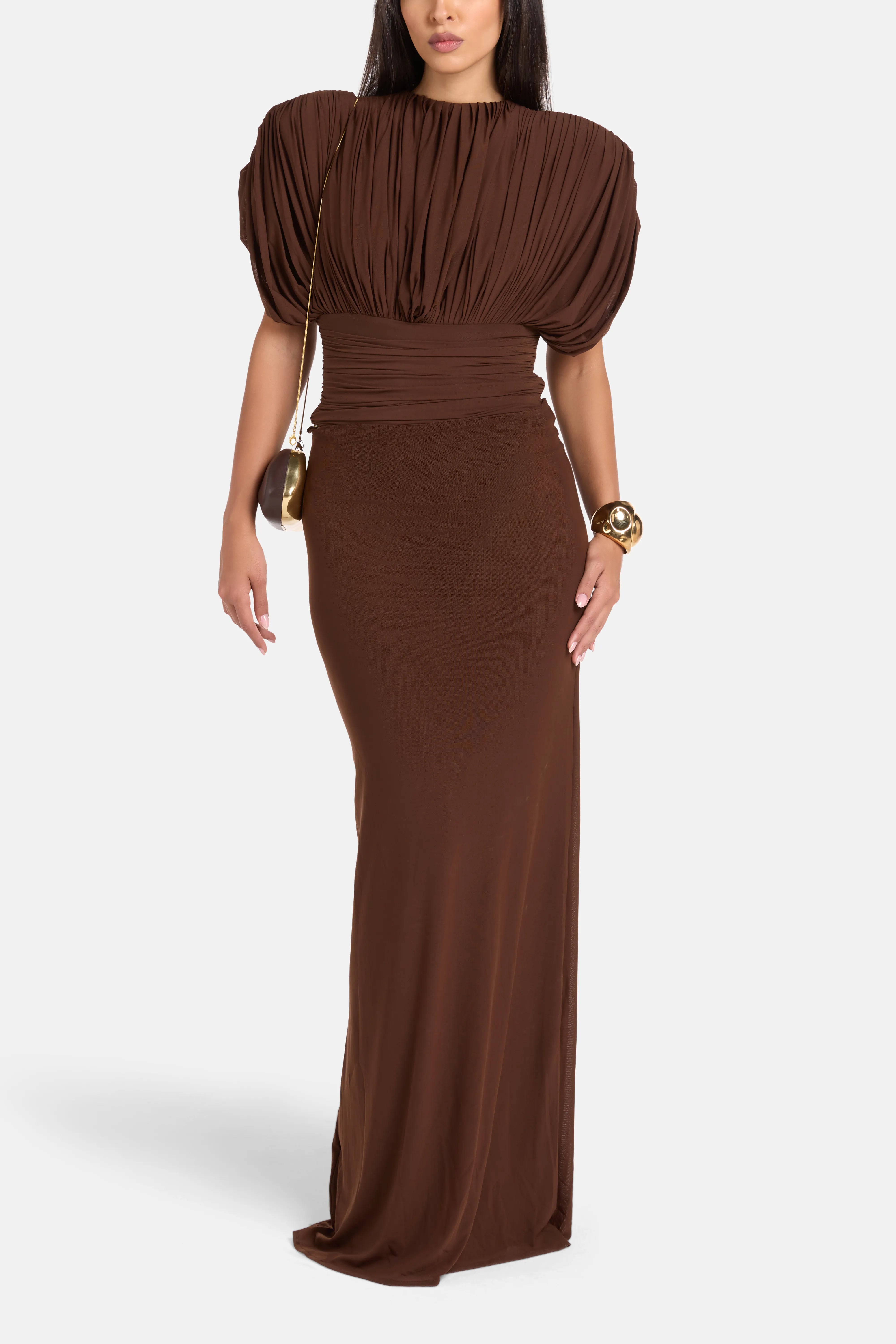 Judy Maxi Dress in Brown