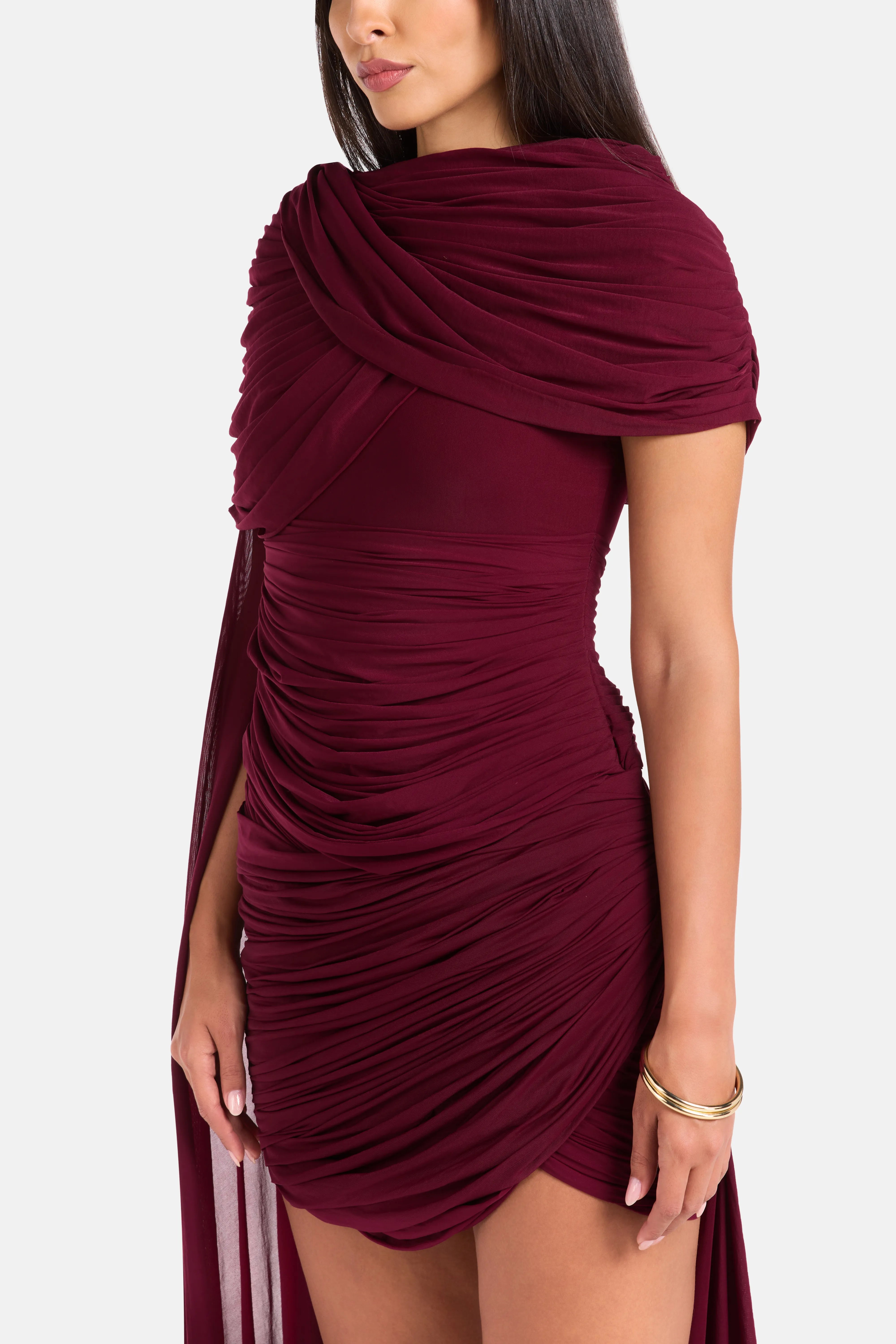 Nicole Mini Dress in Purple