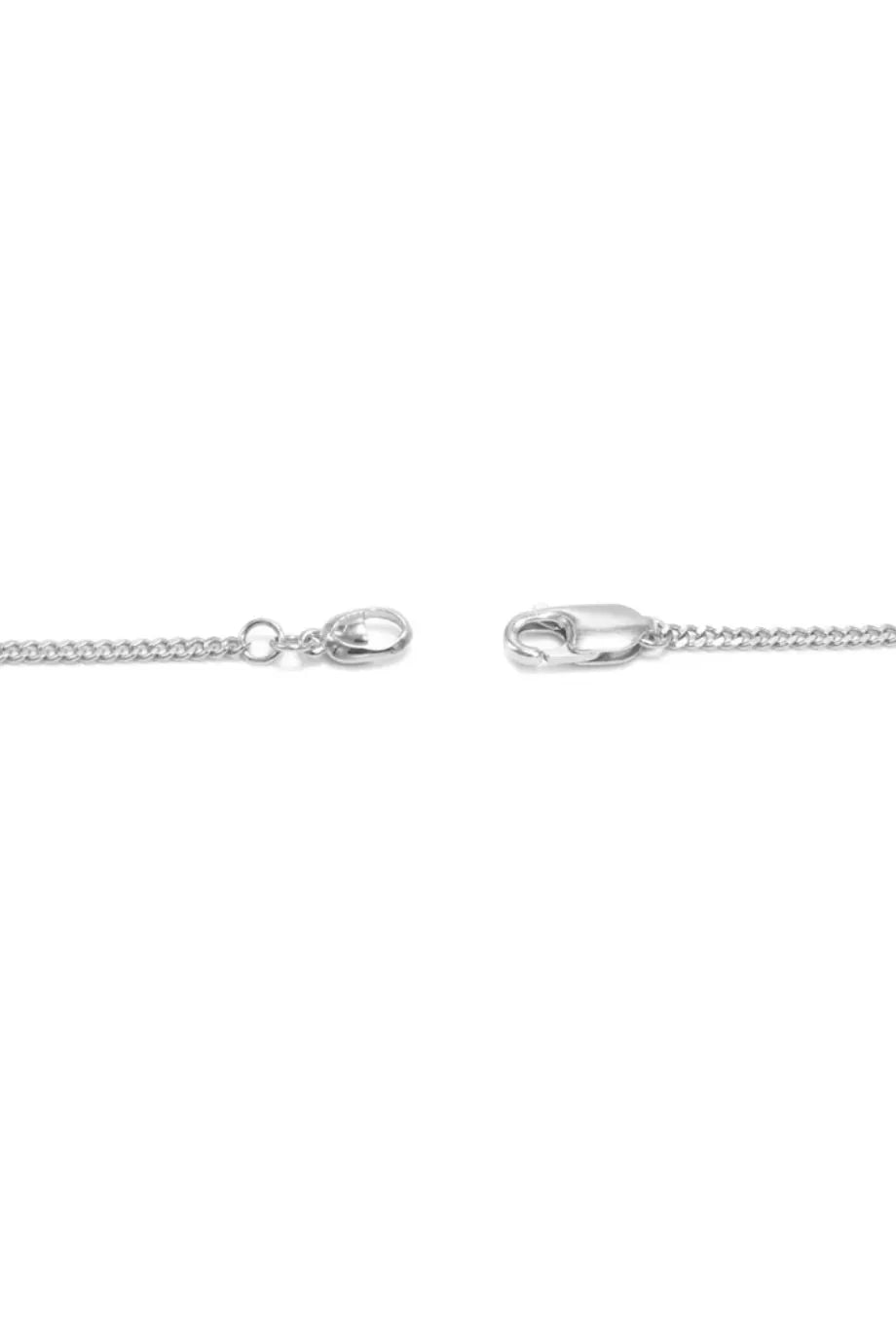 Capsule Crystal Pendant Necklace in Silver