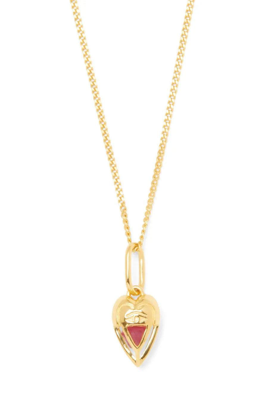 The Lovers Mini Capsule Heart Necklace in Gold