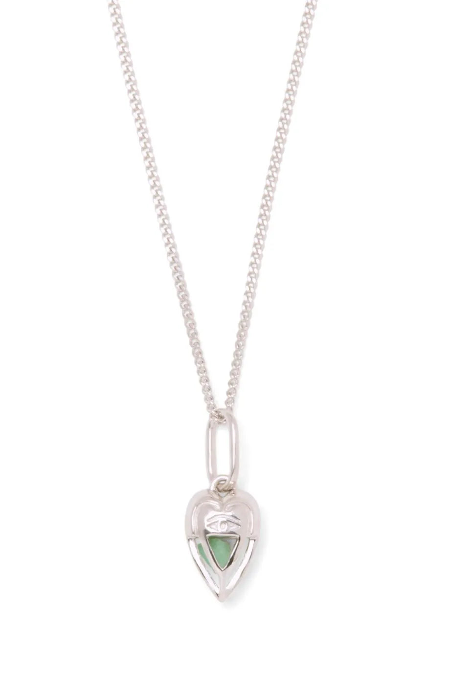 The Lovers Mini Capsule Heart Necklace in Silver