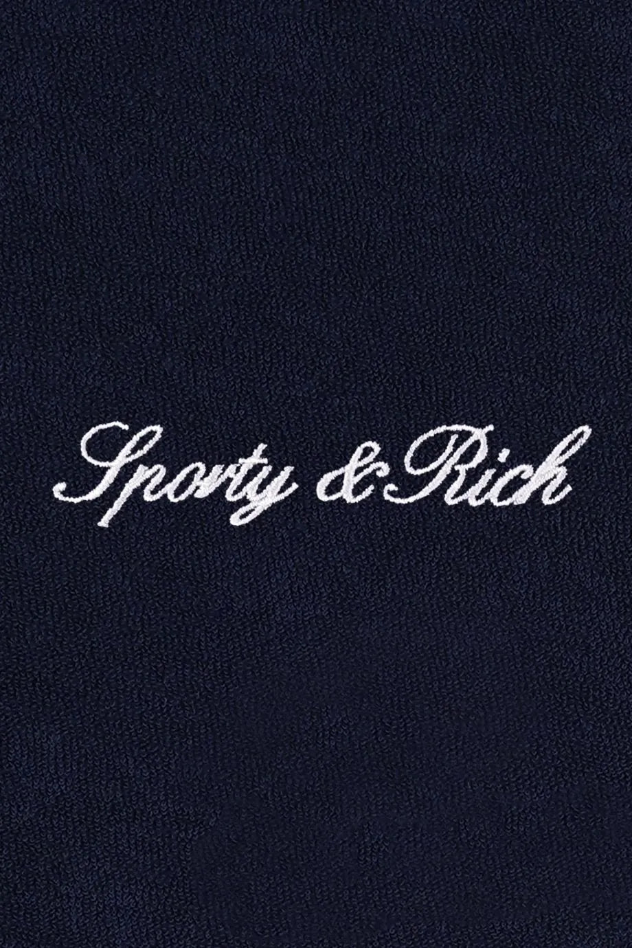 Signature Logo Terry Cotton Polo T-Shirt in Blue