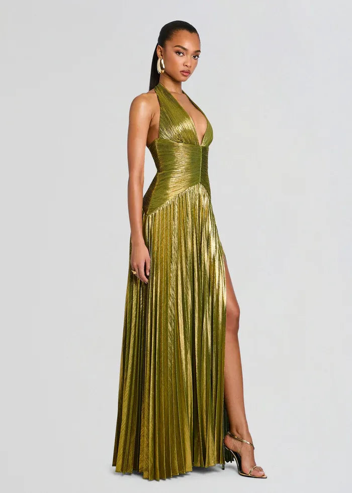 Elanil Sleeveless Evening Dress in Green