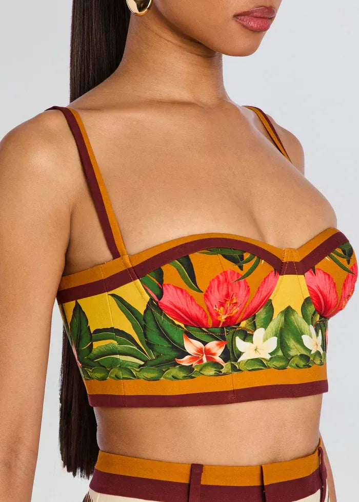 Cricket Jardim Botanico Sleeveless Bustier Top in White