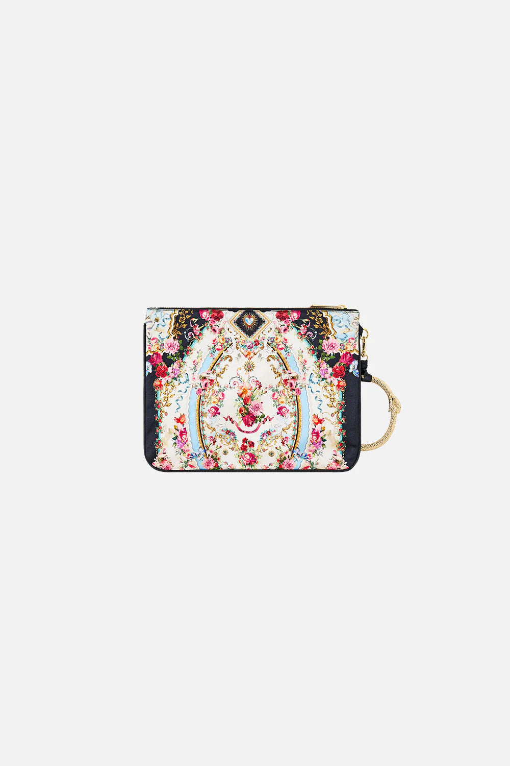 Torero Libertine Floral Ring Scarf Clutch Bag in White