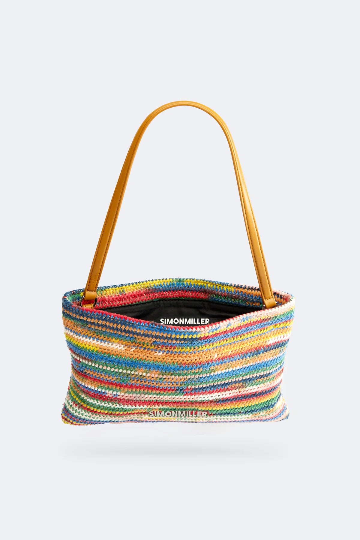 Boxy Woven Clutch Bag in Yellow