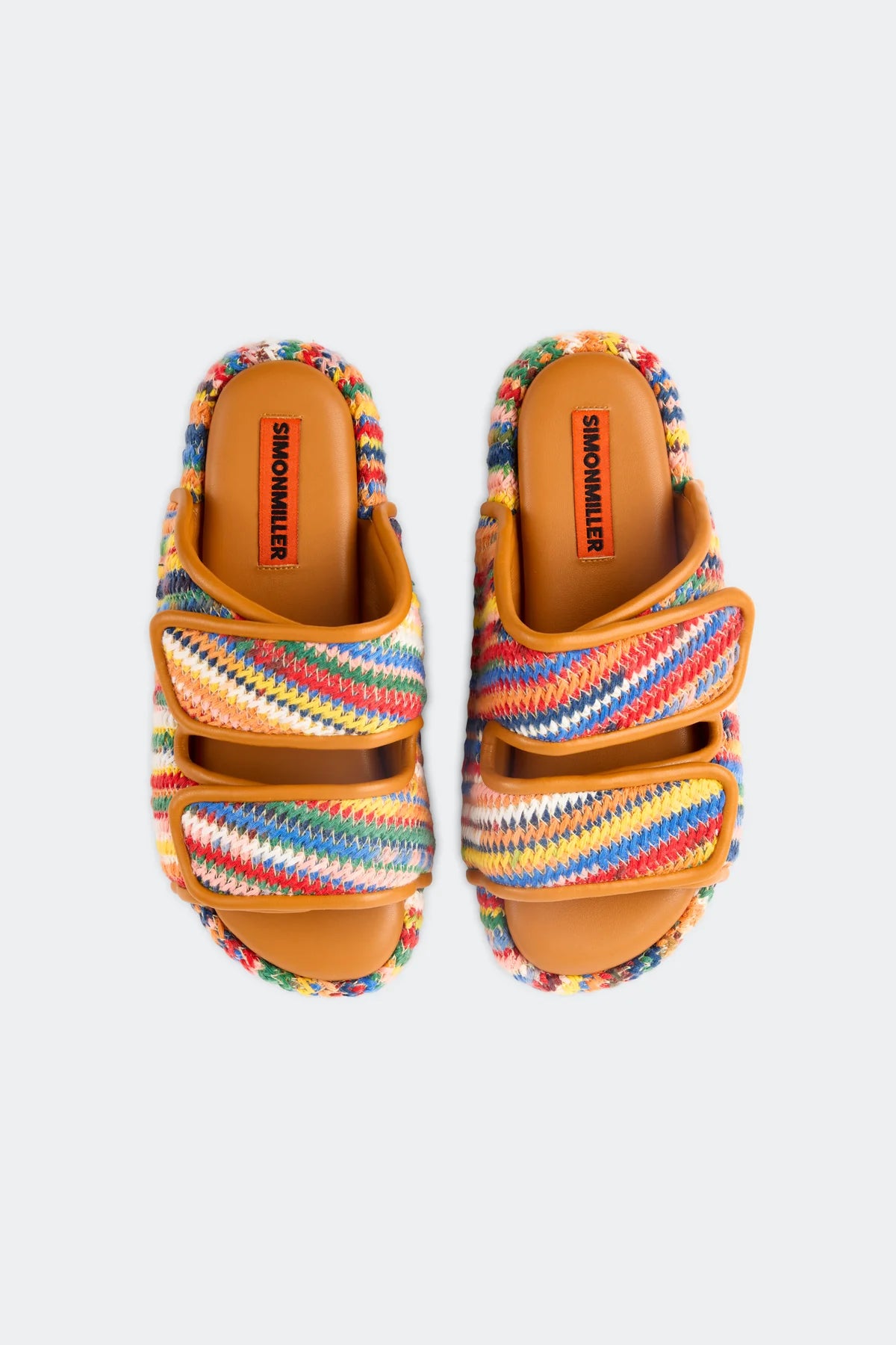 Cro Multicolor Flat Sandals in Yellow