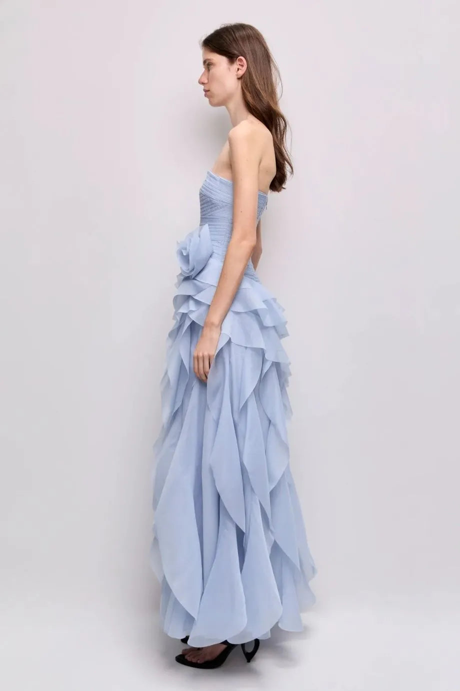 Canyon Strapless Maxi Dress in Blue