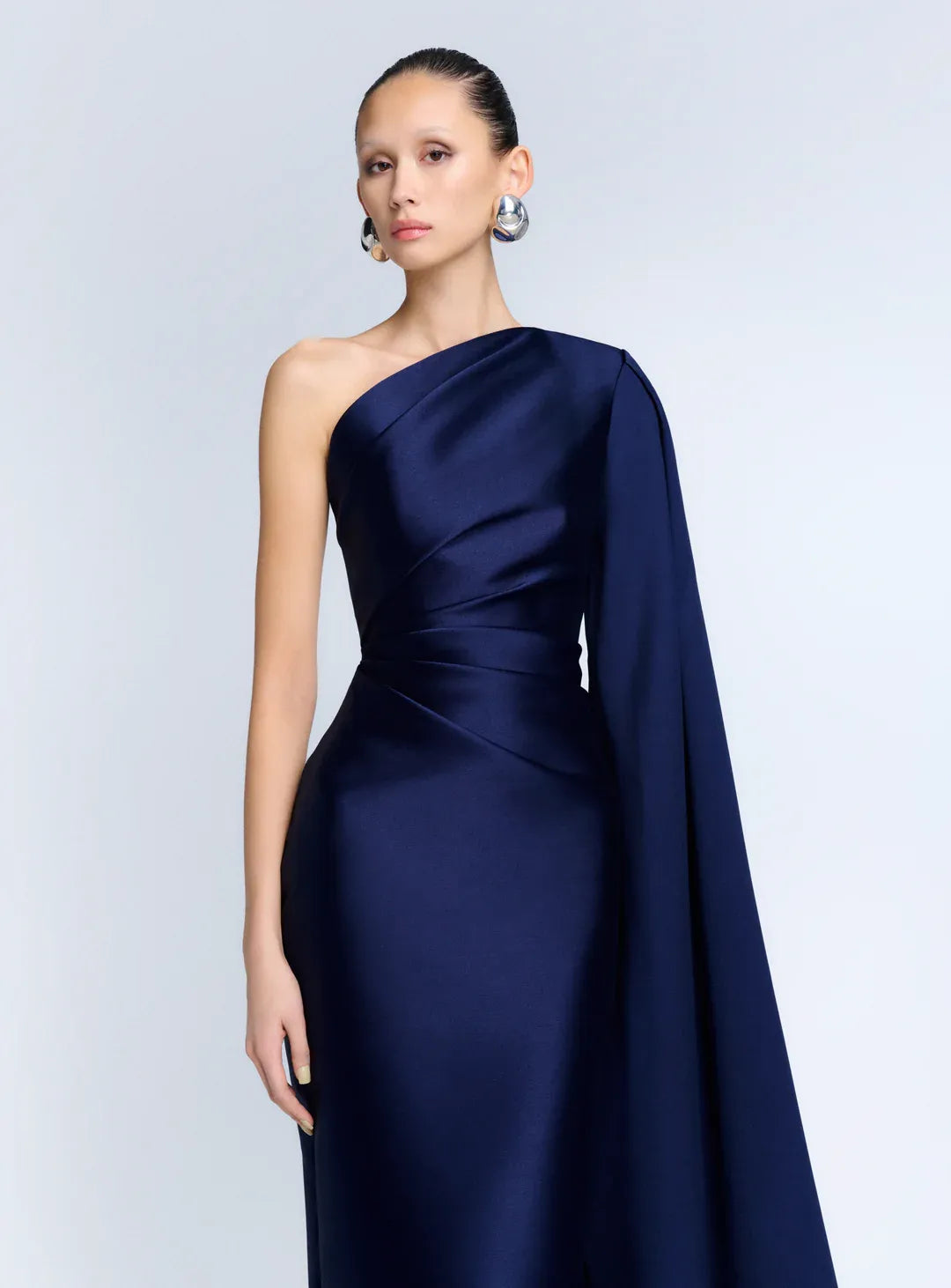 Veya One Shoulder Evening Dress in Blue