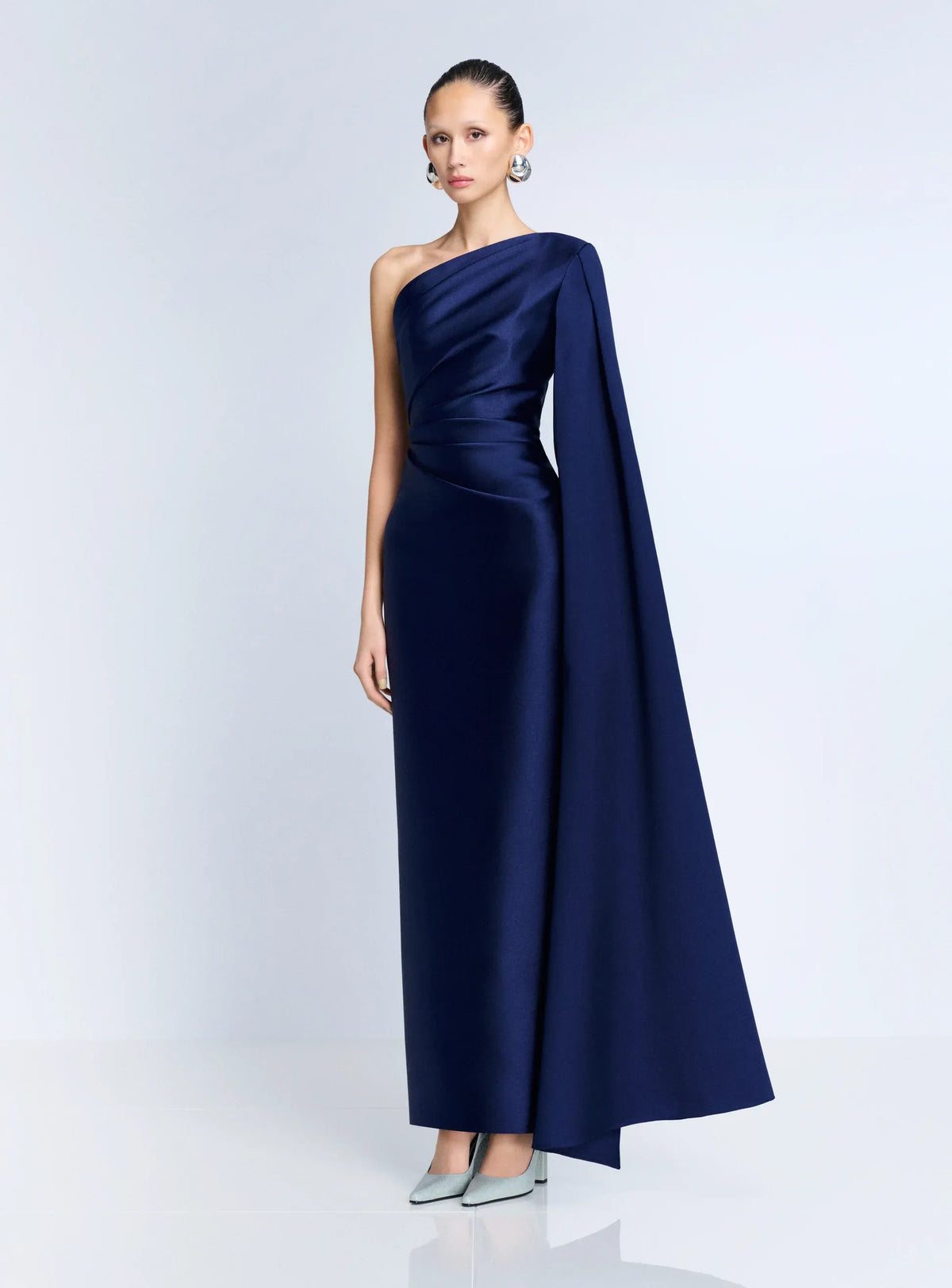 Veya One Shoulder Evening Dress in Blue