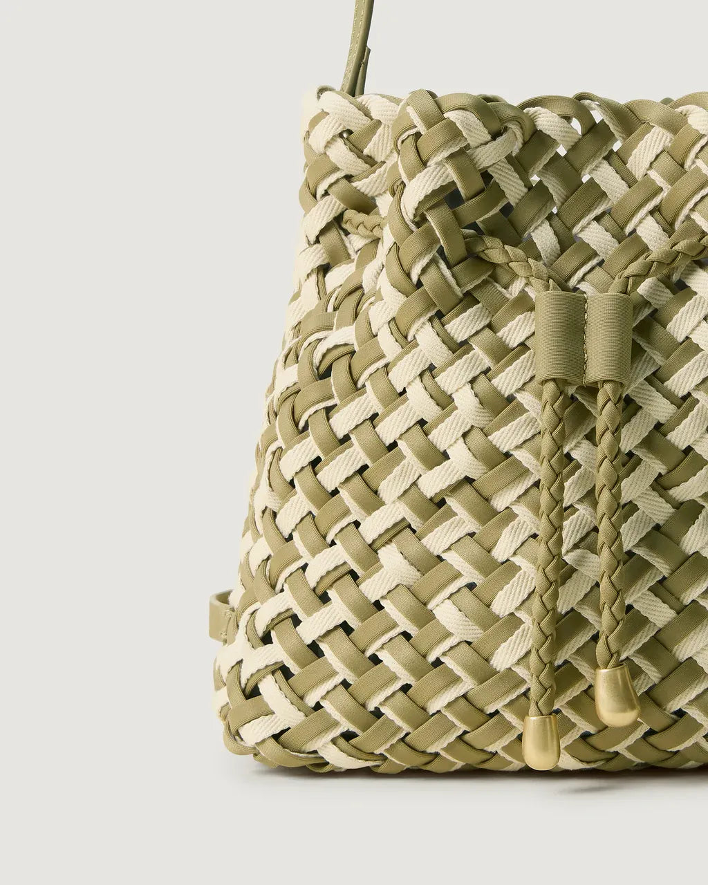 Gramercy Woven Bucket Bag in Red