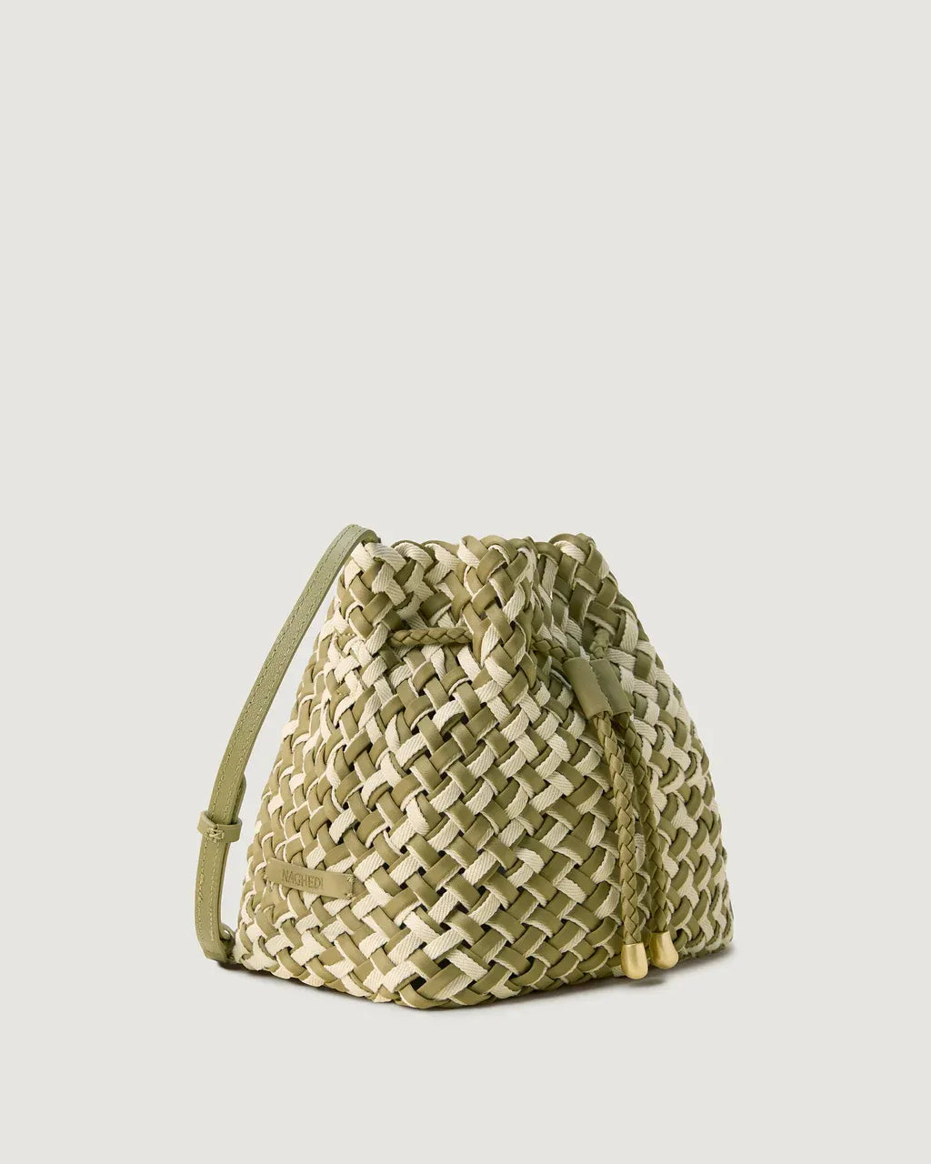 Gramercy Woven Bucket Bag in Red