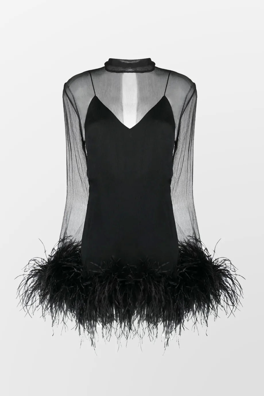 Gina Spirito Sheer Feather Dress