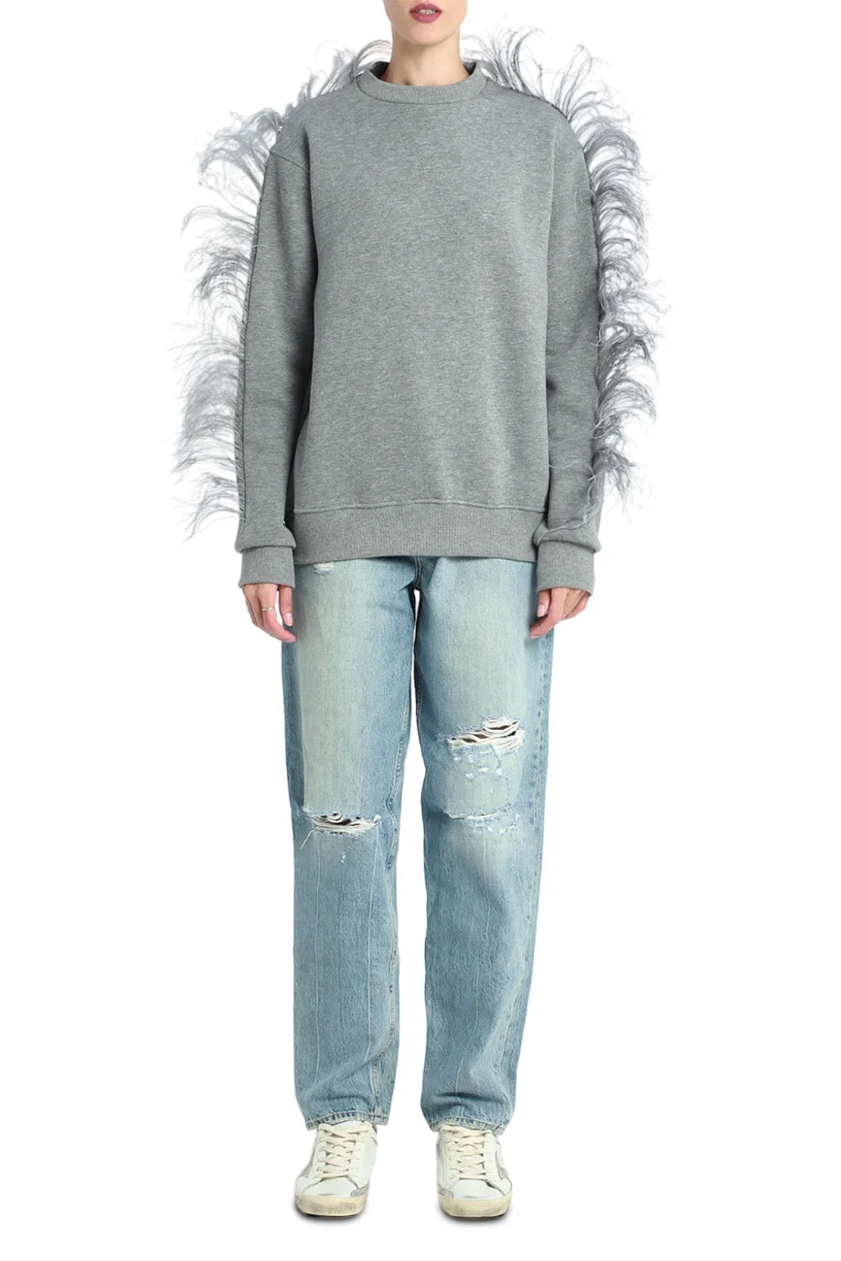 Ostrich Feather Sweatshirt