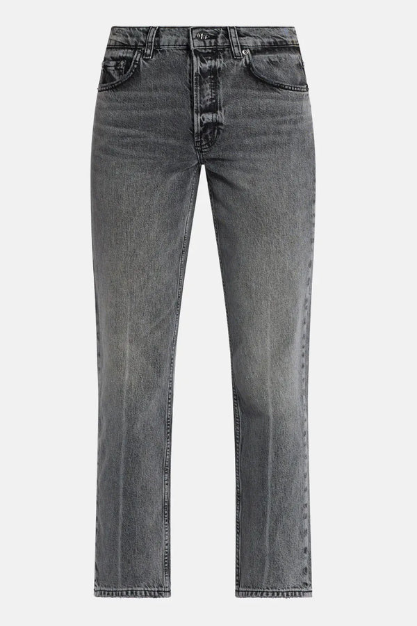 Kate Cotton Straight Jeans in Grey