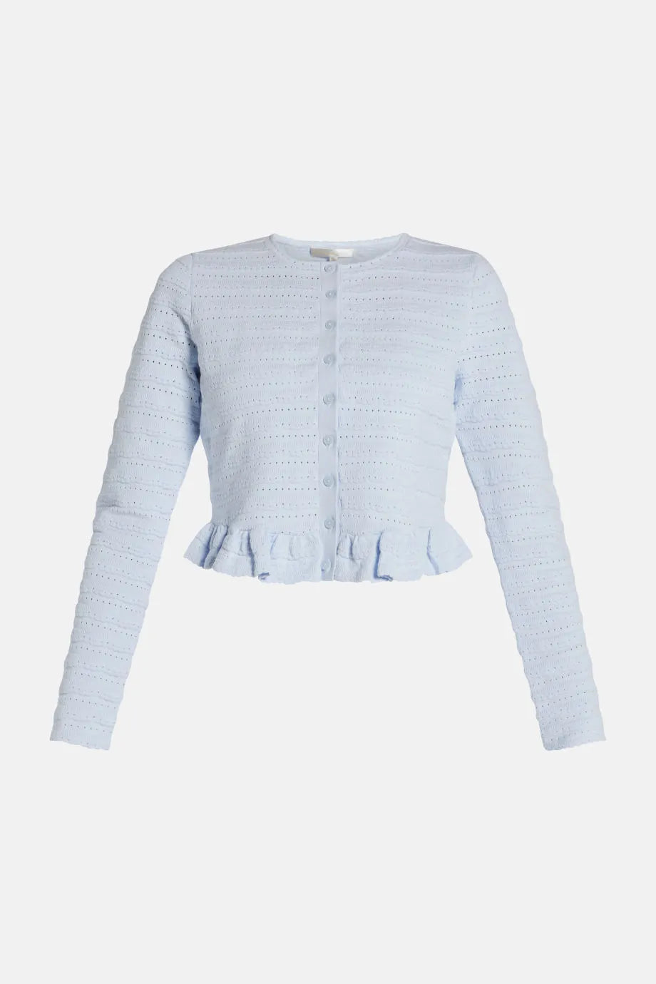 Rogan Knit Cropped Cardigan in Blue
