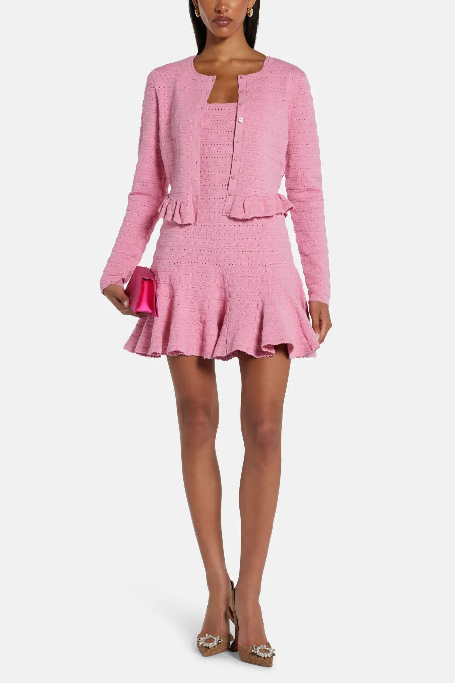 سترة كارديغان روجان وردية