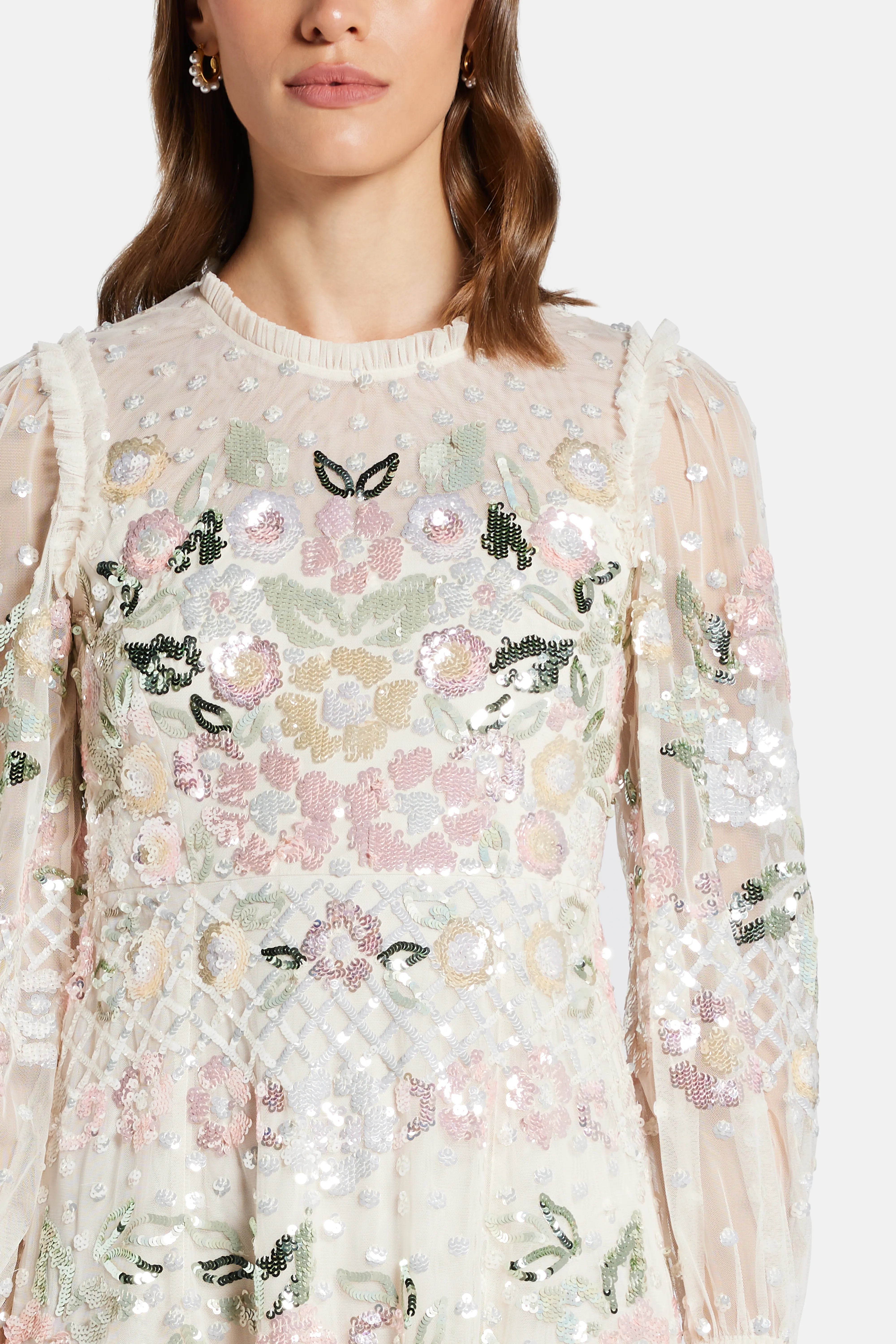 Rosalie Evening Dress in Cream