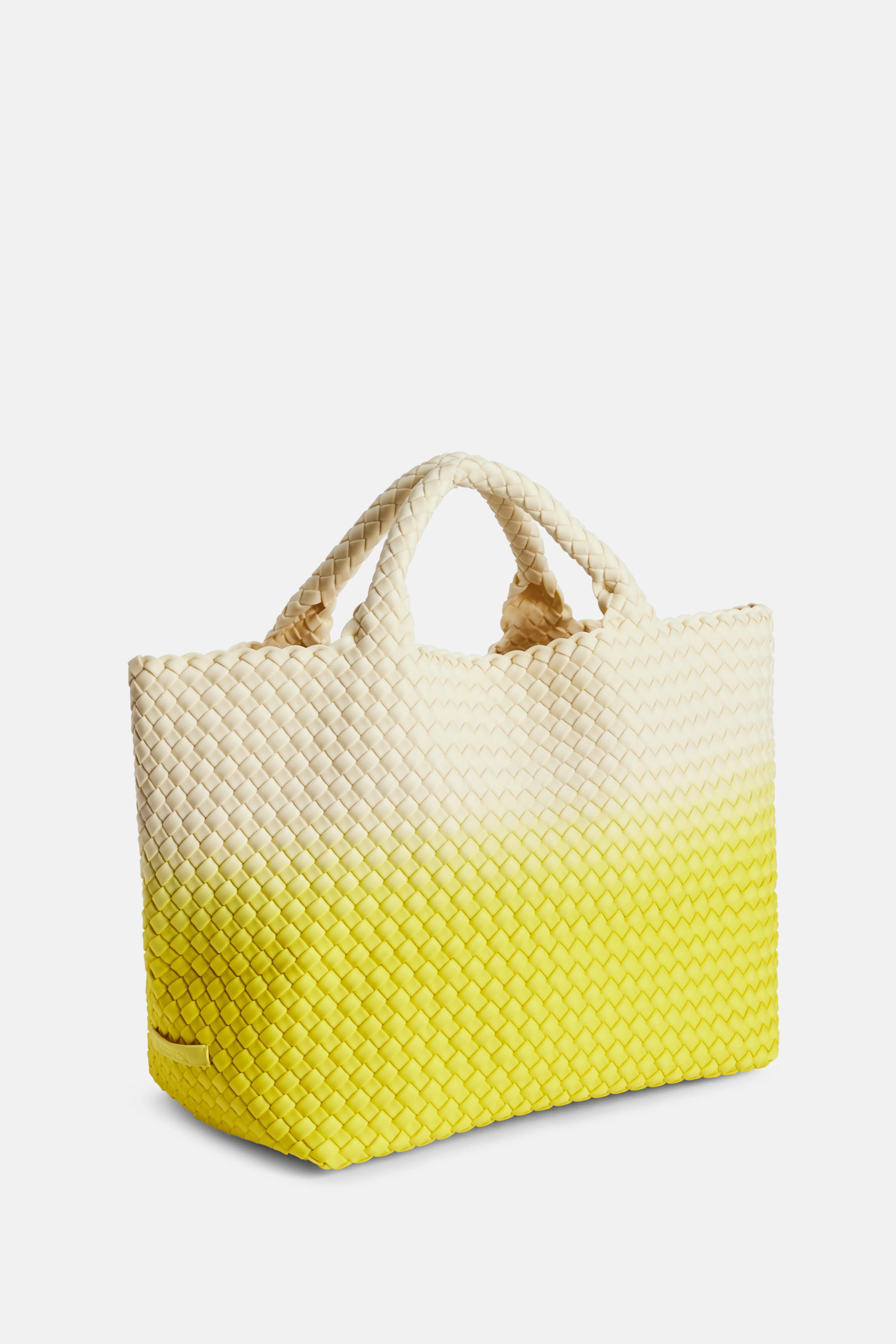St Barths Medium Tote Bag in Yellow and Nude