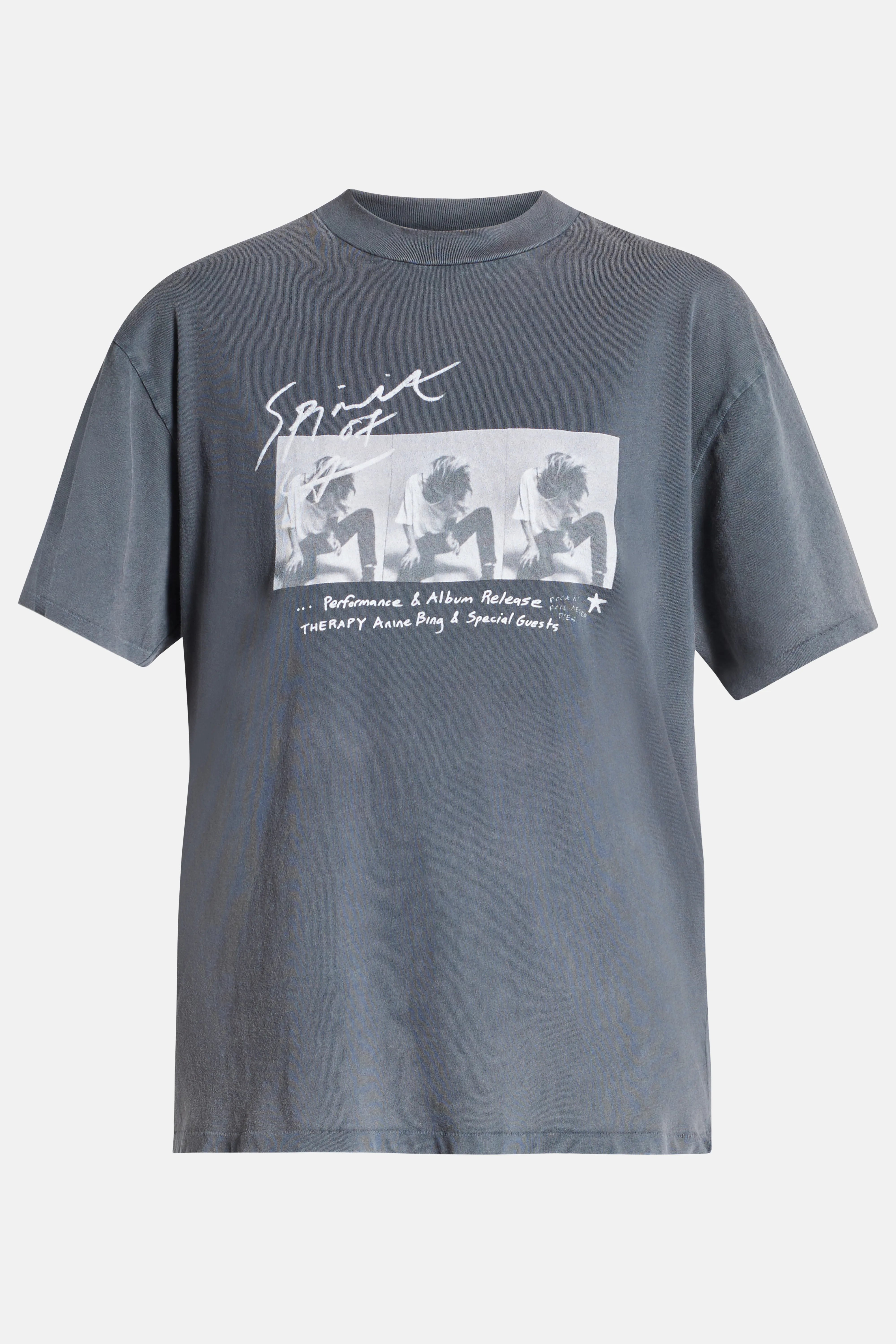 Ashton Concert Washed Cotton T-Shirt in Black