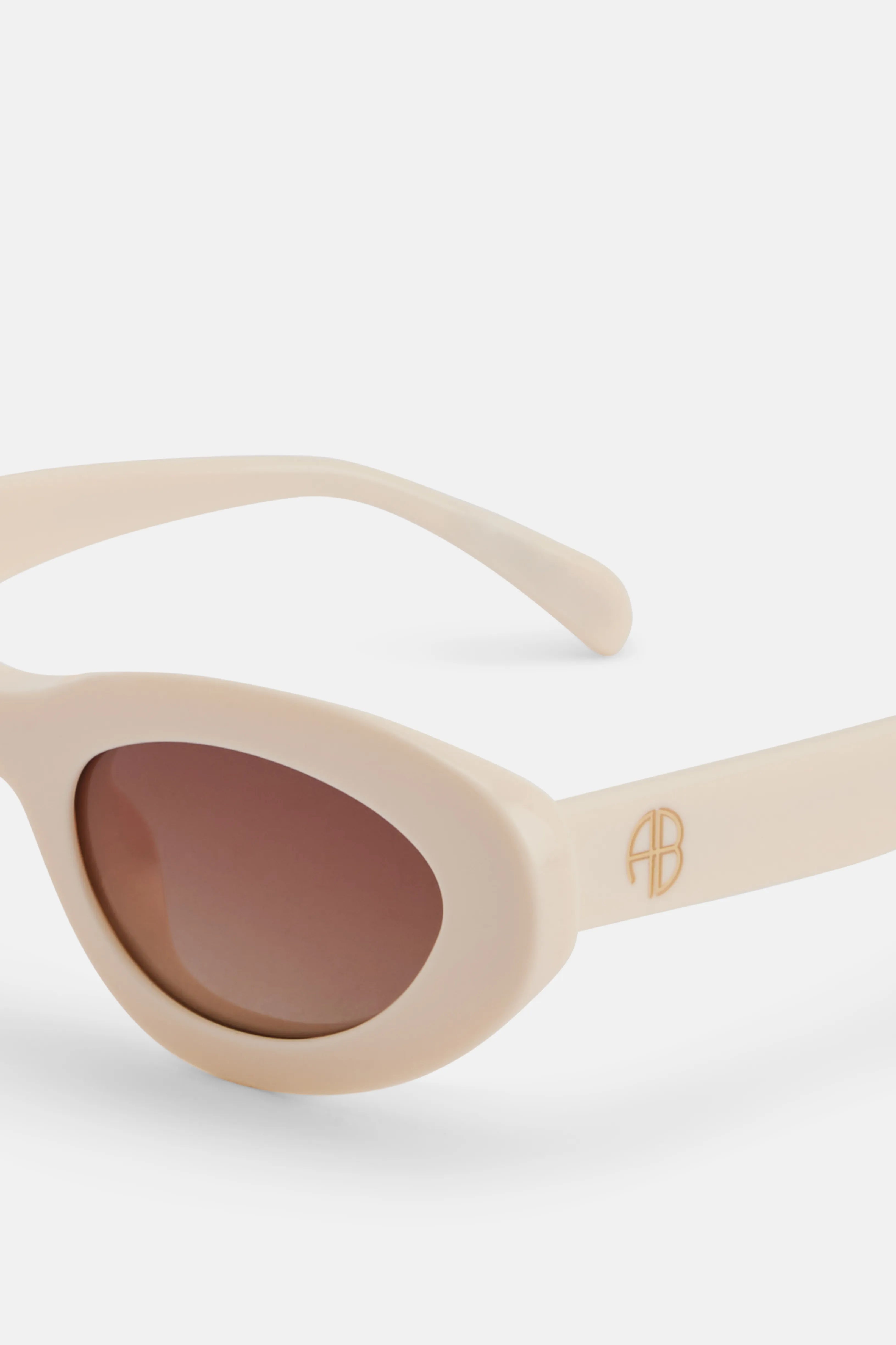 Roma Monogram Sunglasses in White