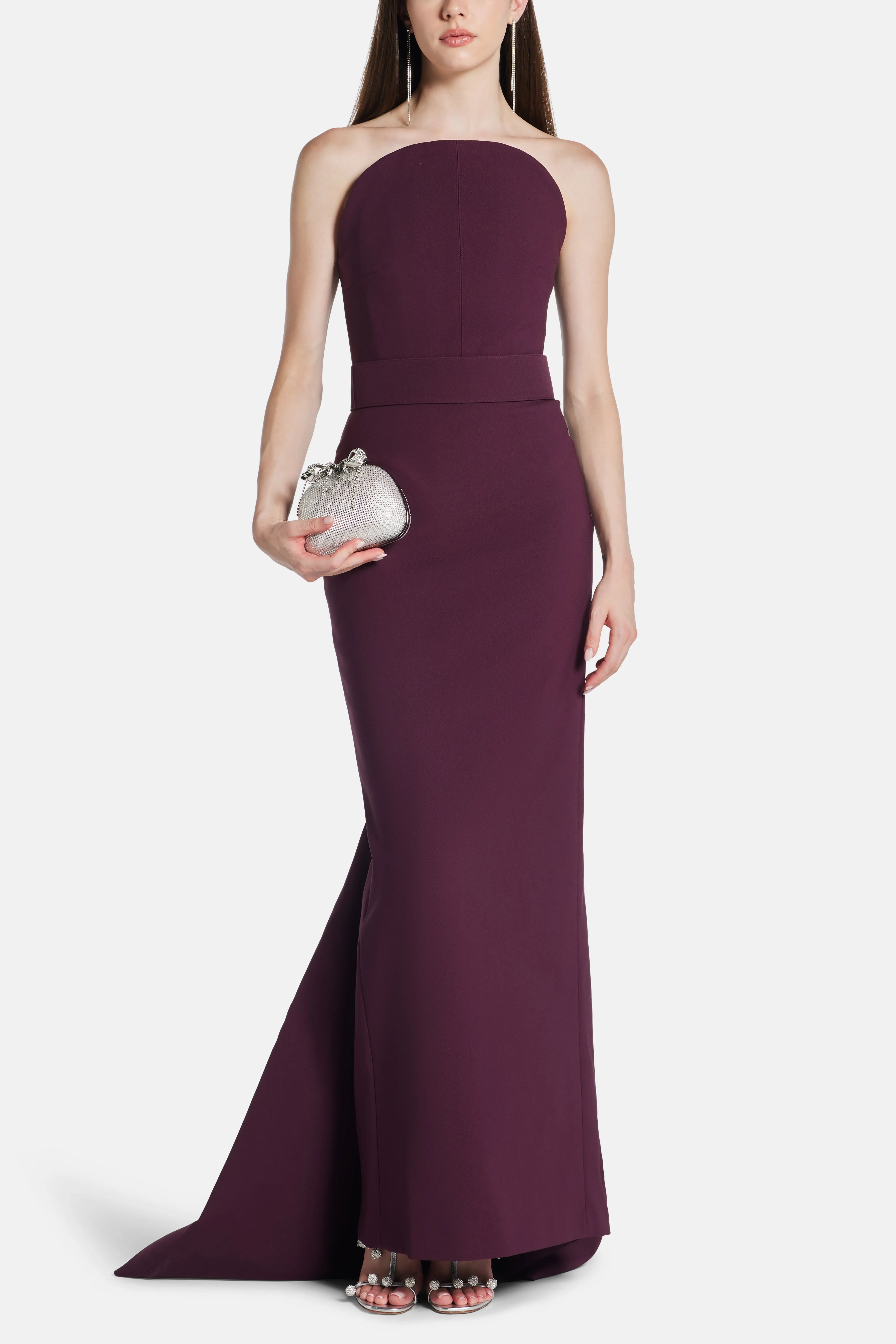 Citra Evening Gown in Burgundy