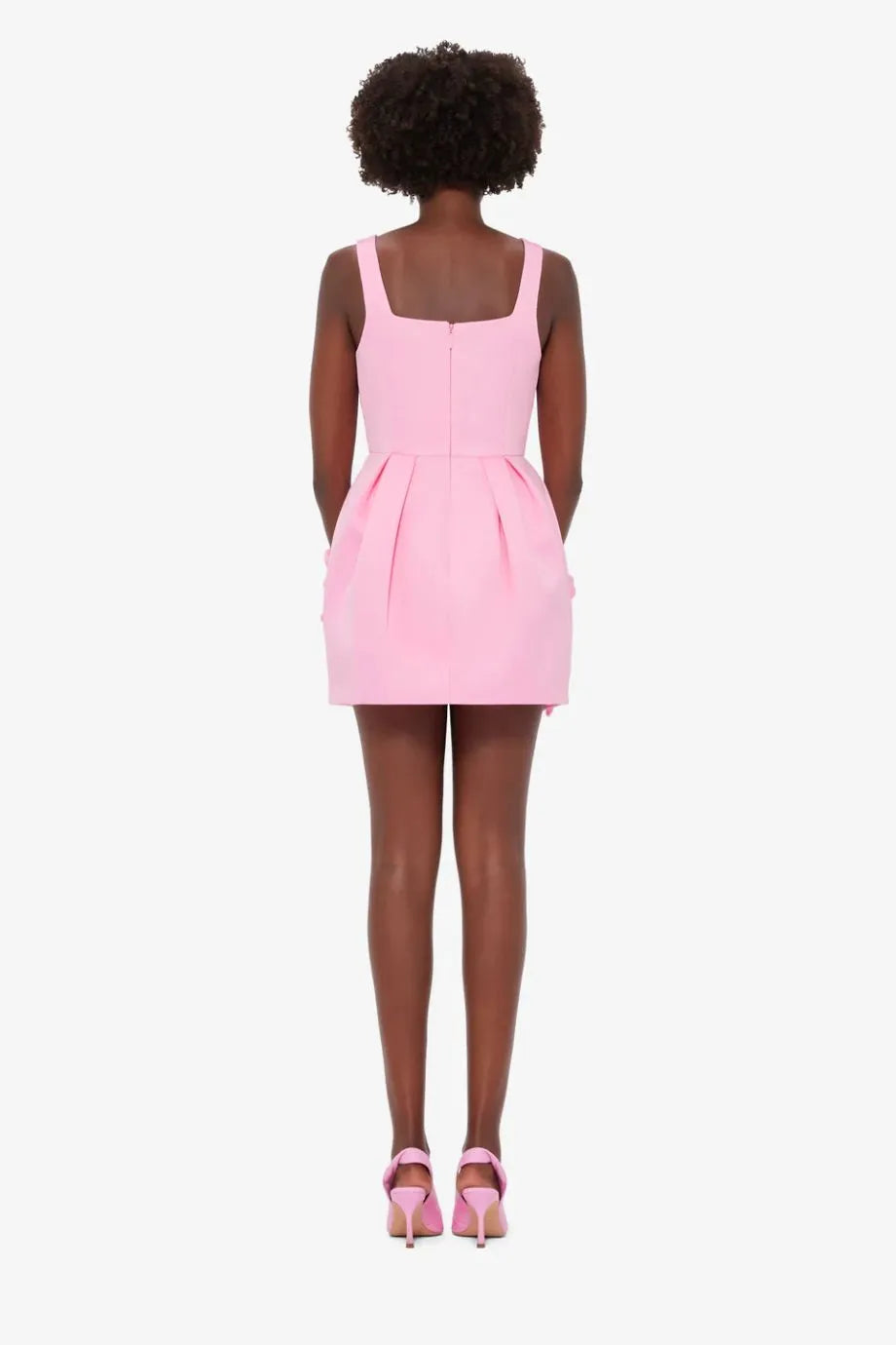 Piper Floral Applique Sleeveless Mini Dress in Pink