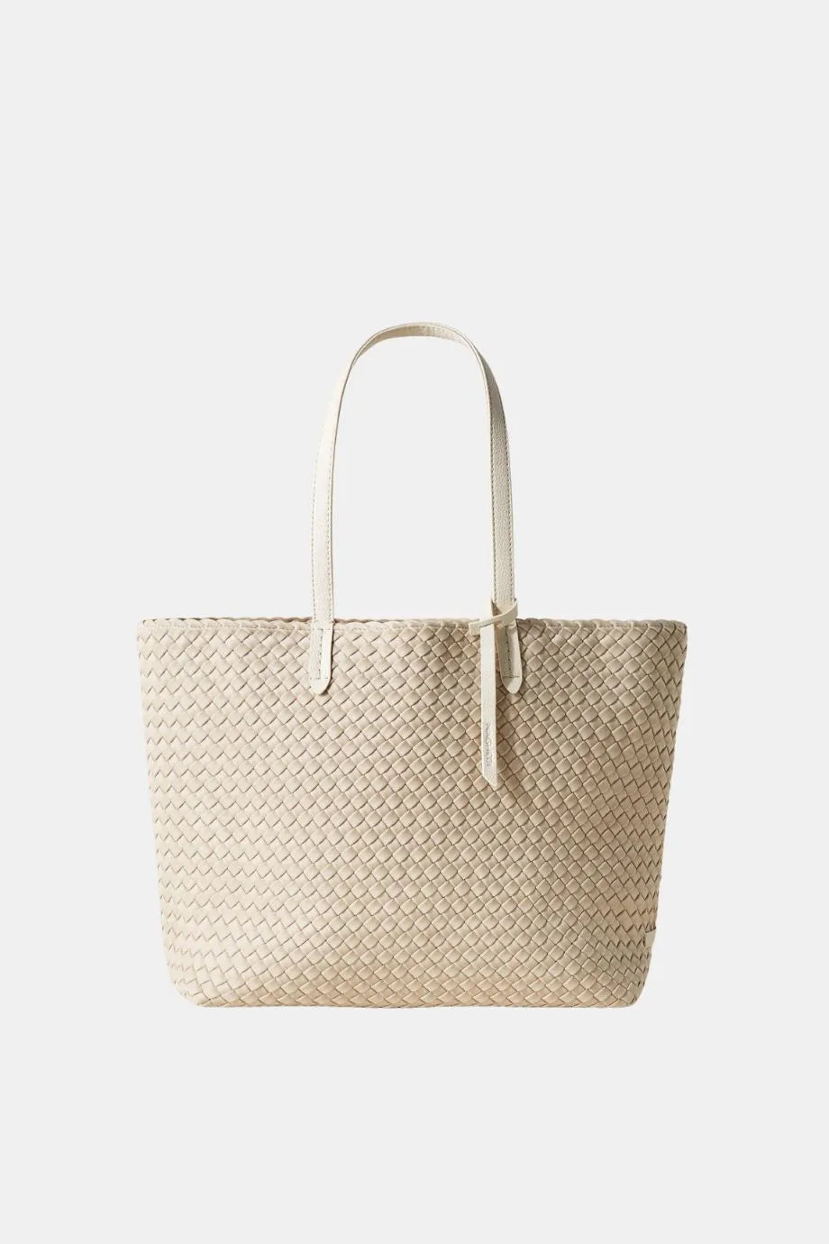 Jetsetter Woven Small Tote Bag in Beige