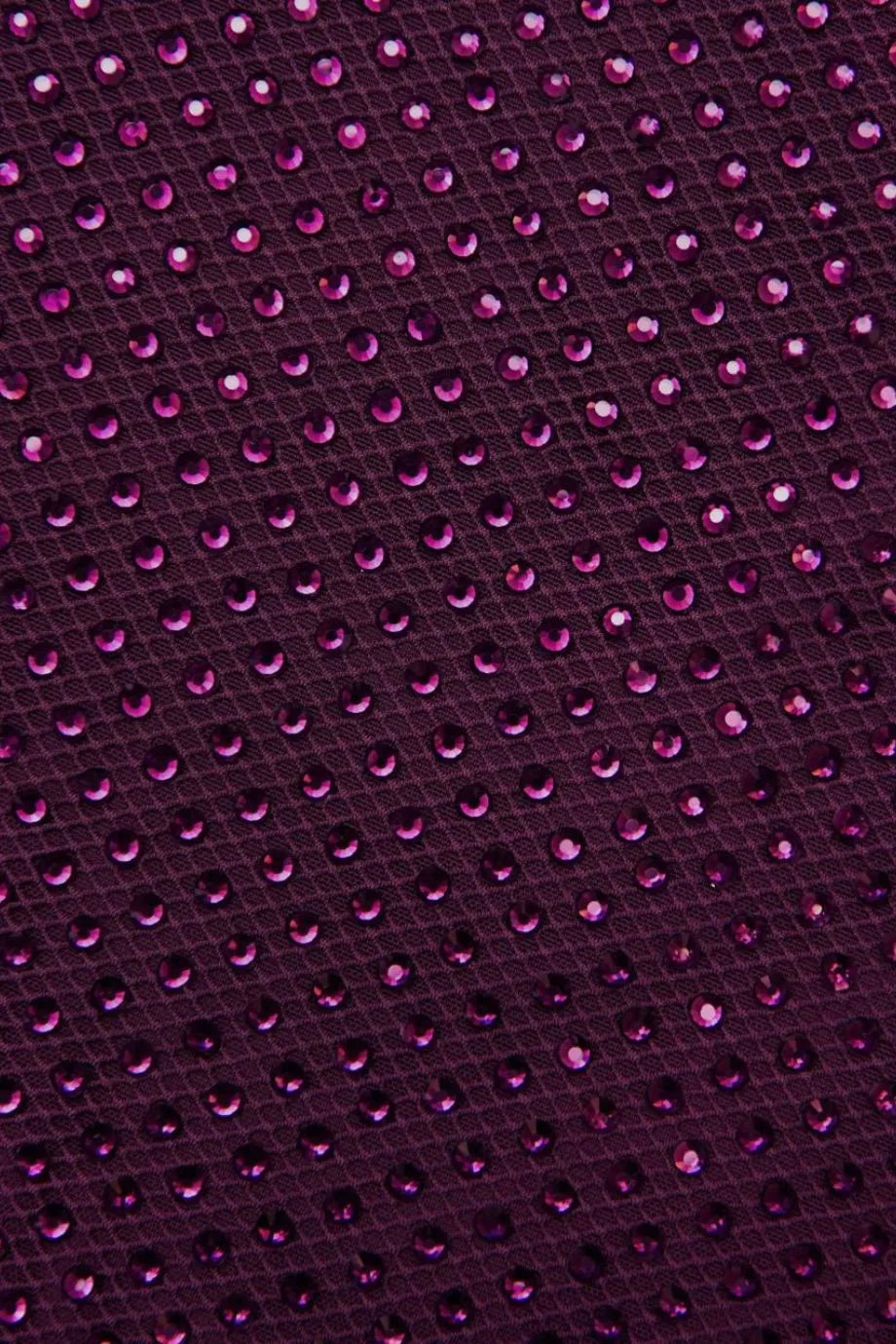 Rhinestone Fishnet Evening Dress in Burgundy