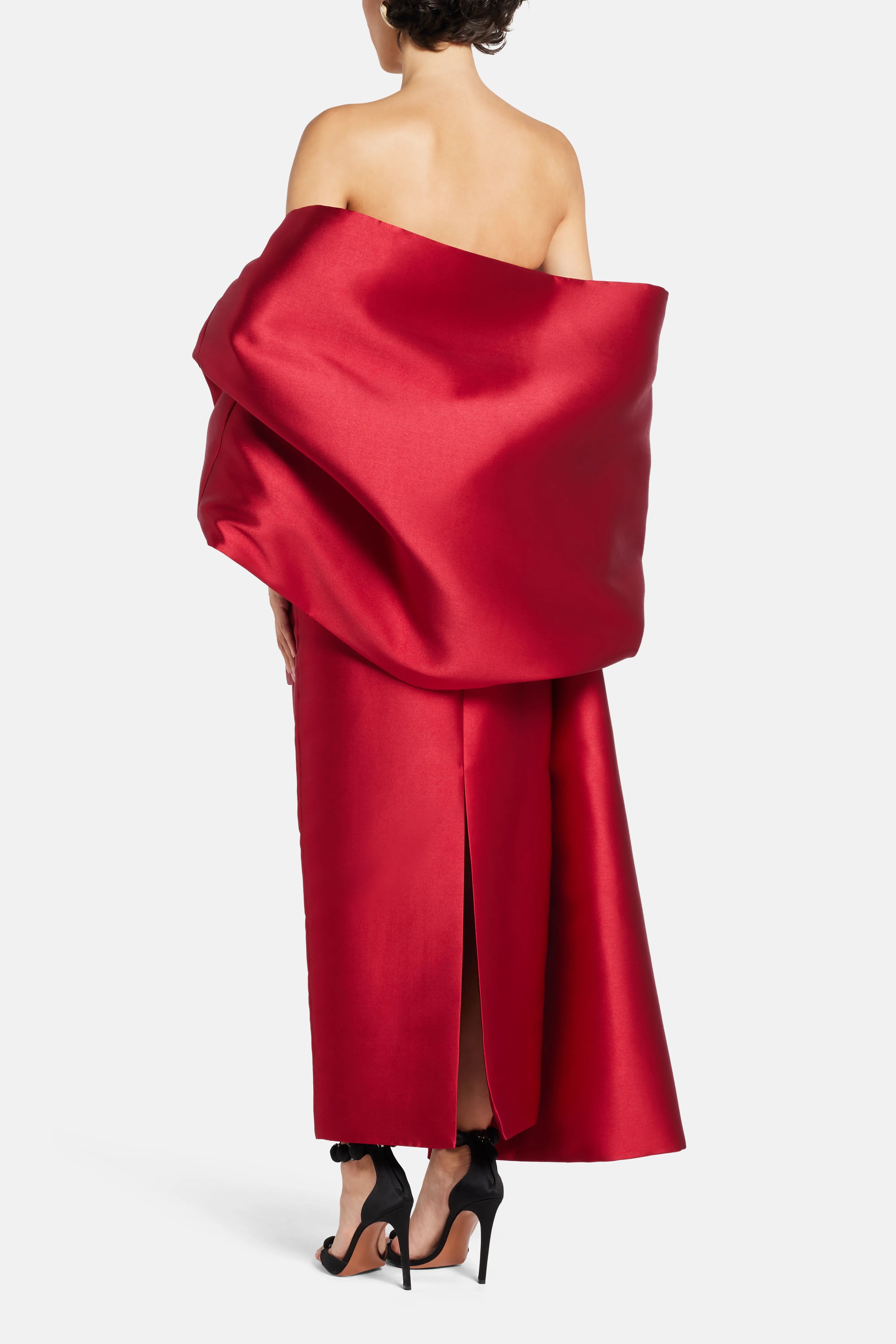 Renee Midaxi Evening Gown in Red With Cape