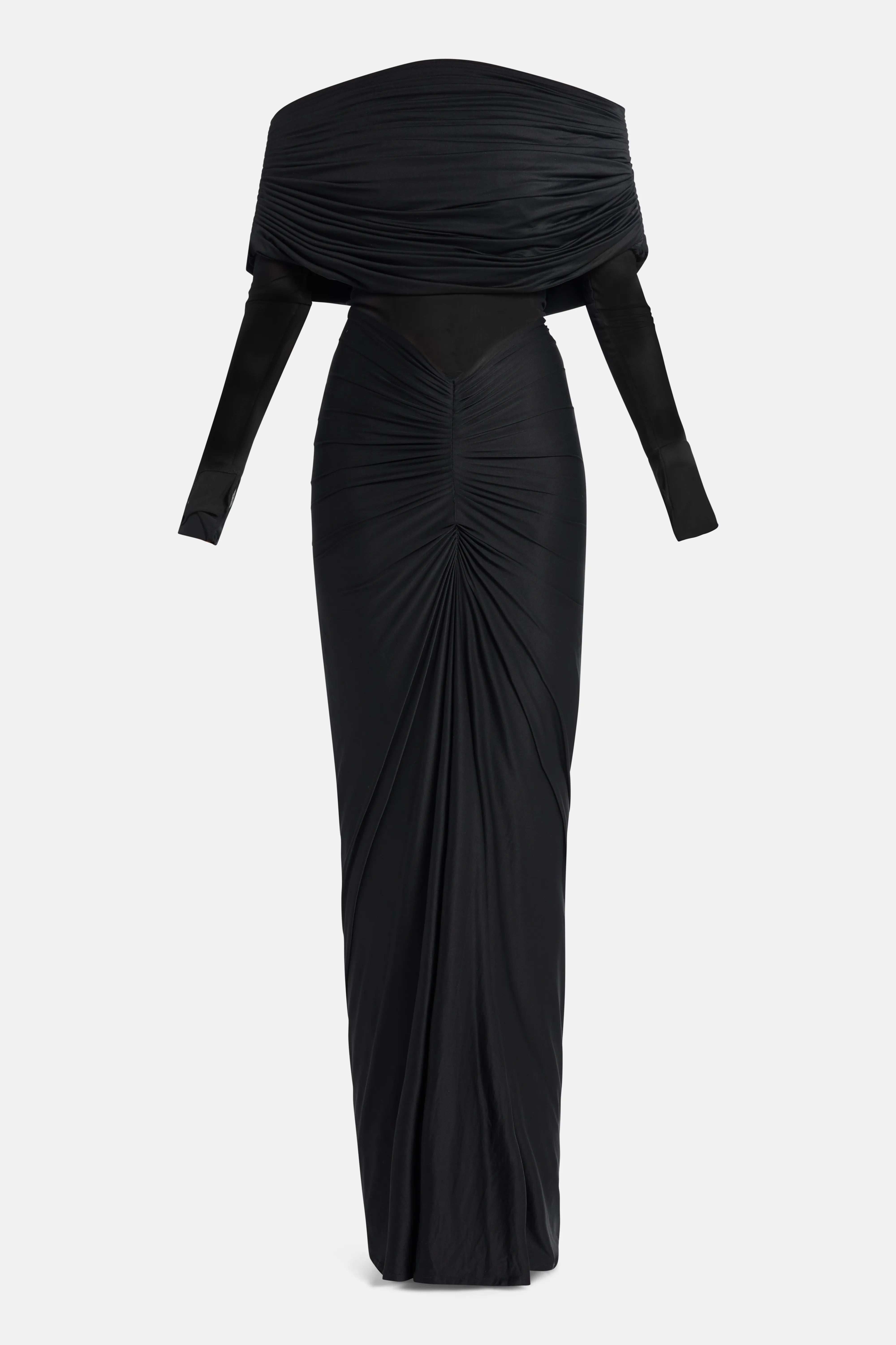 Jolene Off Shoulder Maxi Dress in Black