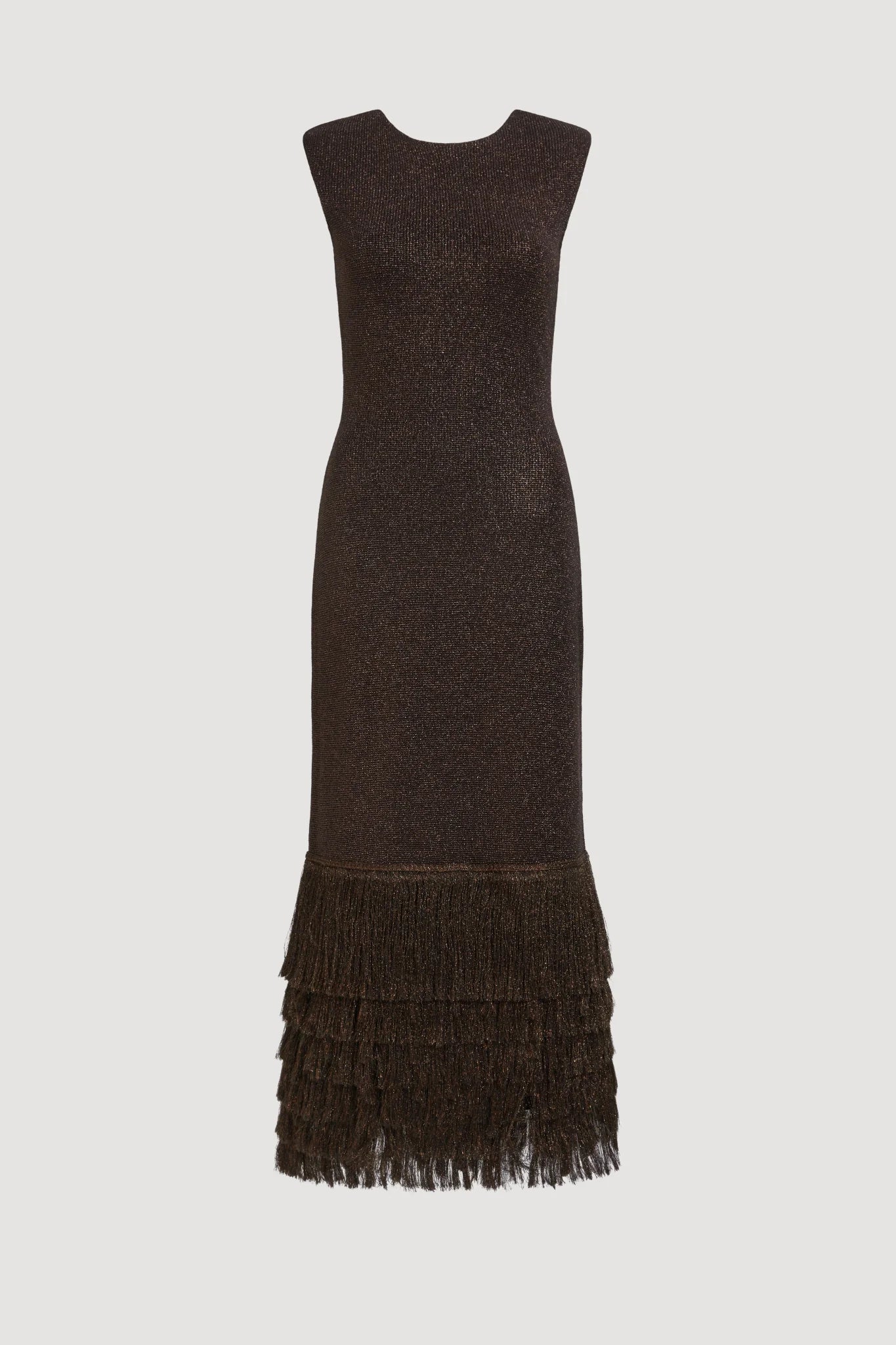 Breeze Knit Midi Dress In Brown