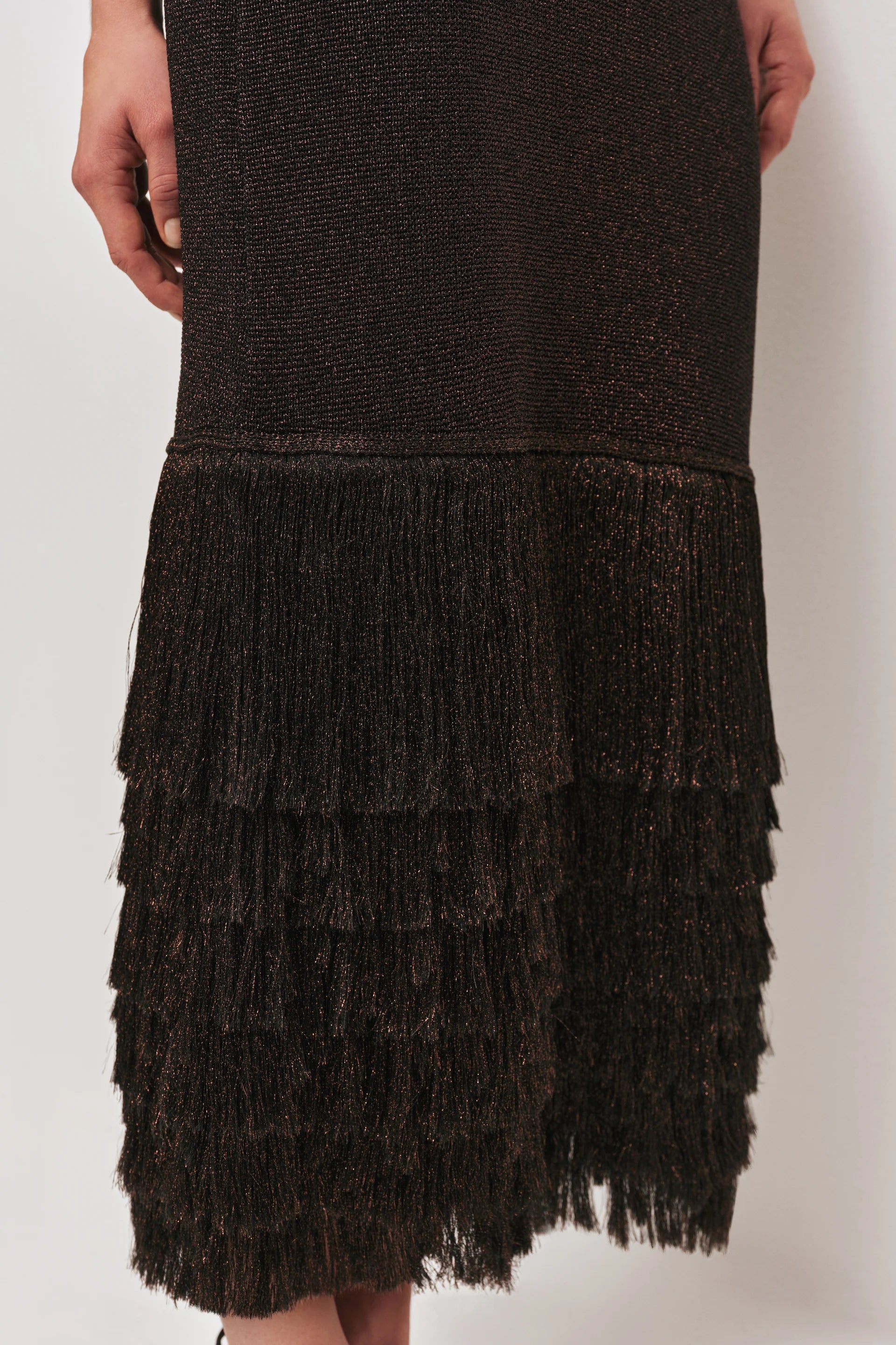 Breeze Knit Midi Dress In Brown