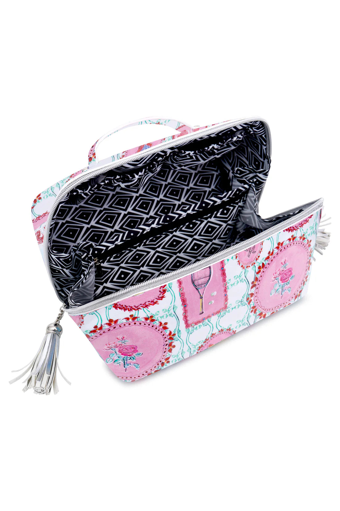 The Hamptons Large Cotton Cosmetic Bag In Pink