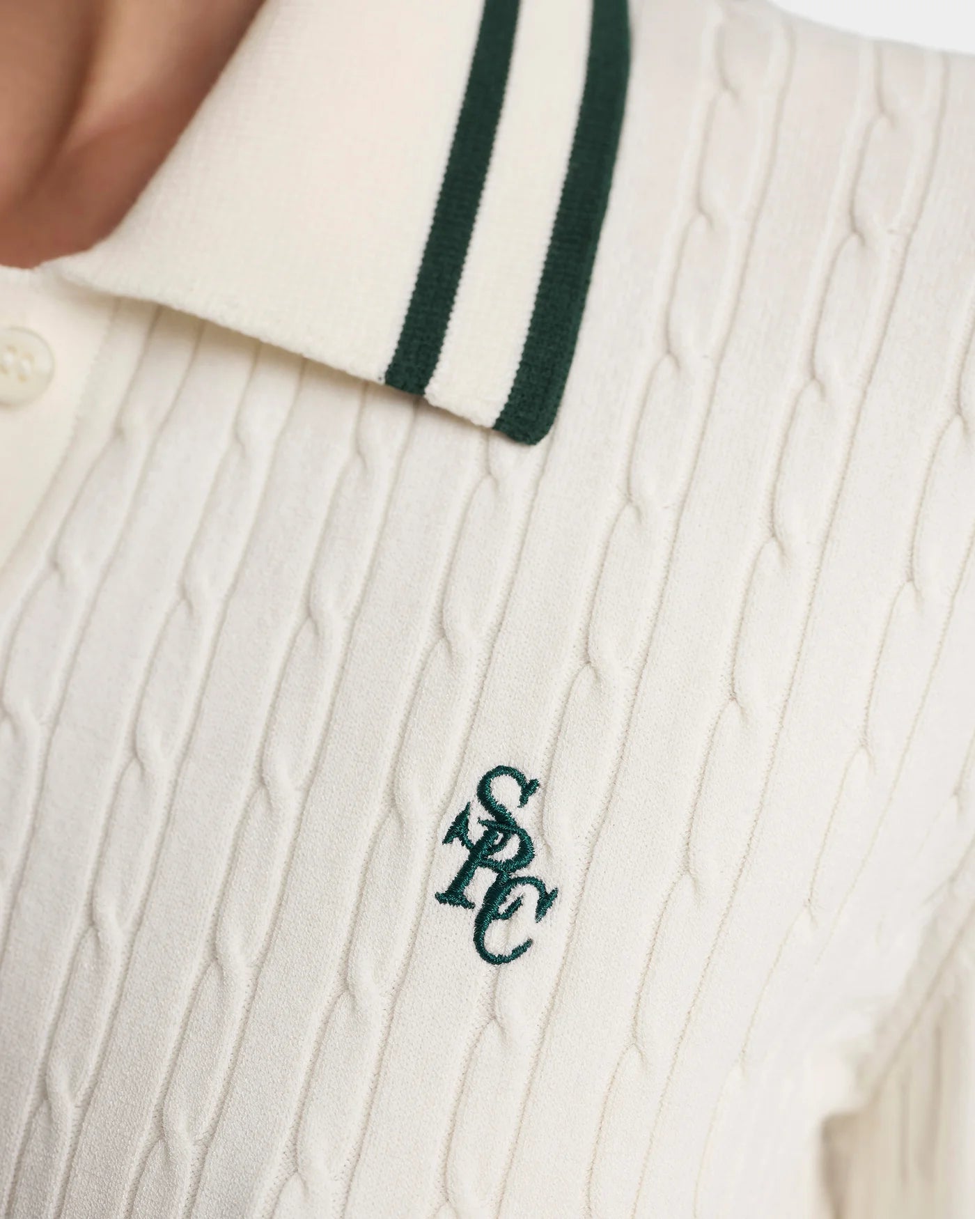 تي شيرت بولو "SRC Cable LS" باللون البيج