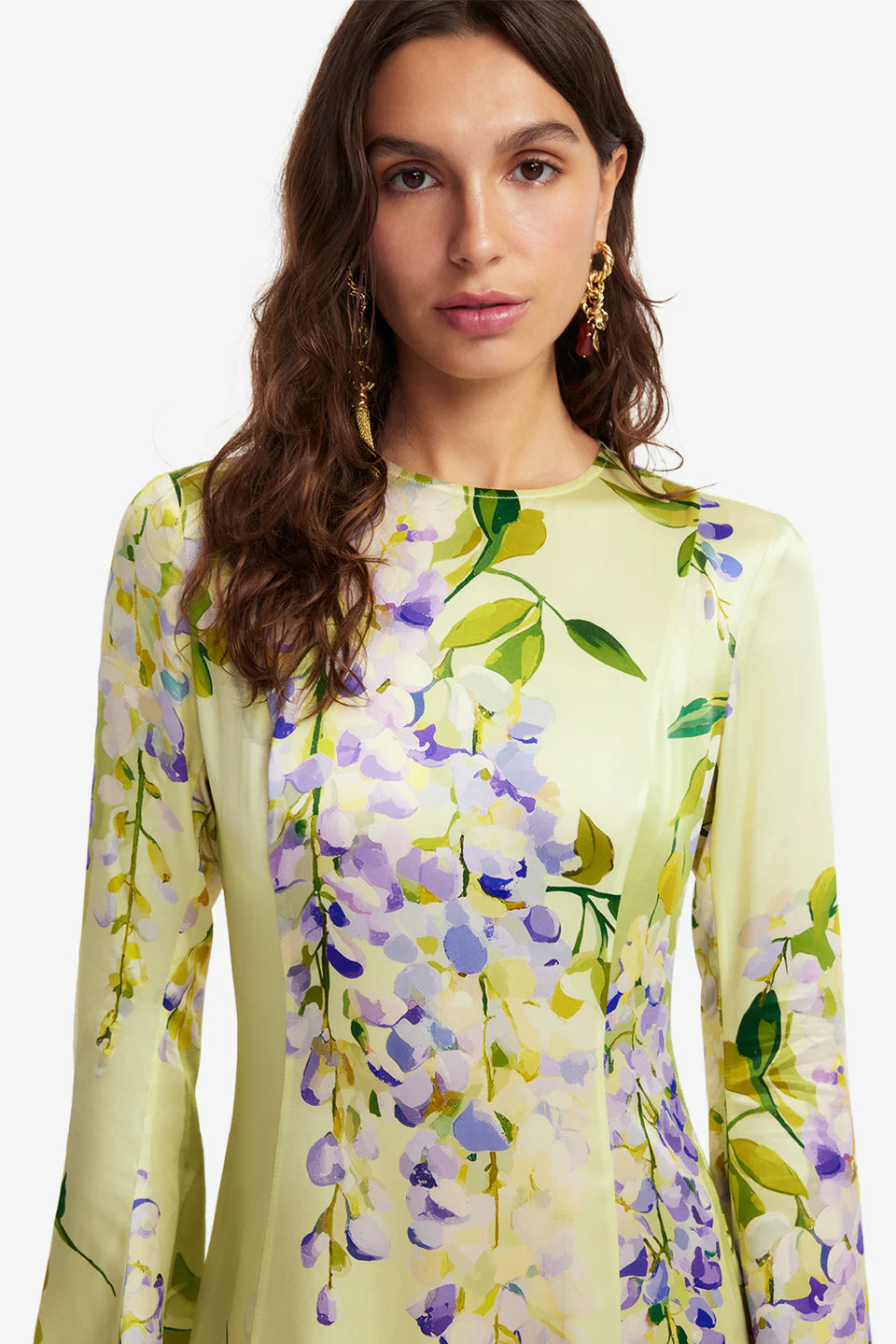 Francesca Belted Floral Maxi Dress in Green