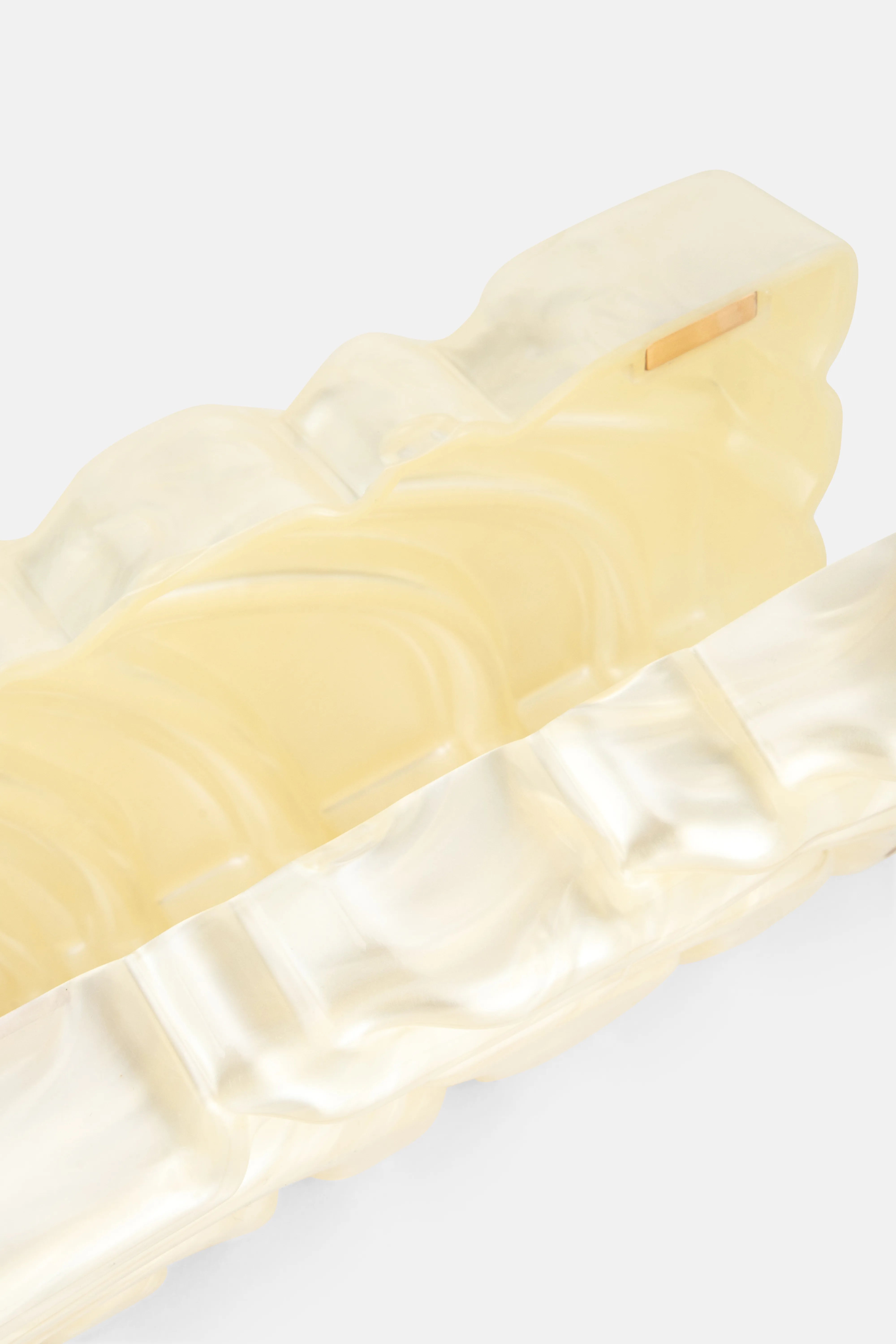 Aura Clutch Bag in Beige